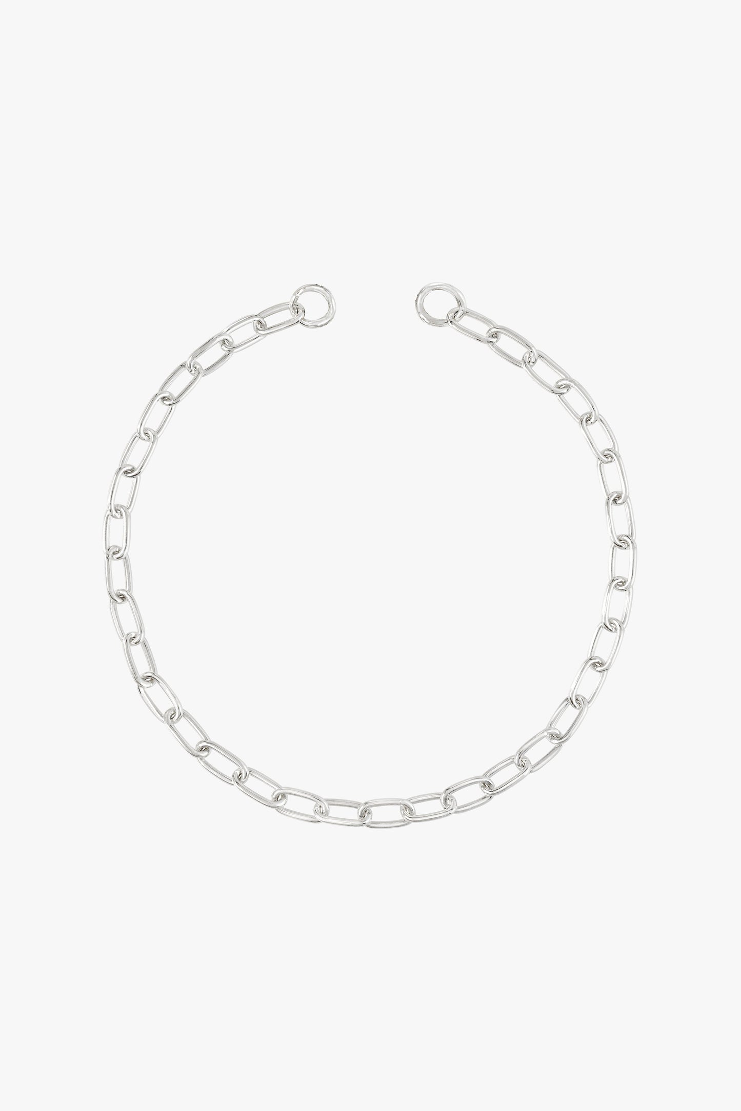 Chunky figaro clasp bracelet silver-abc