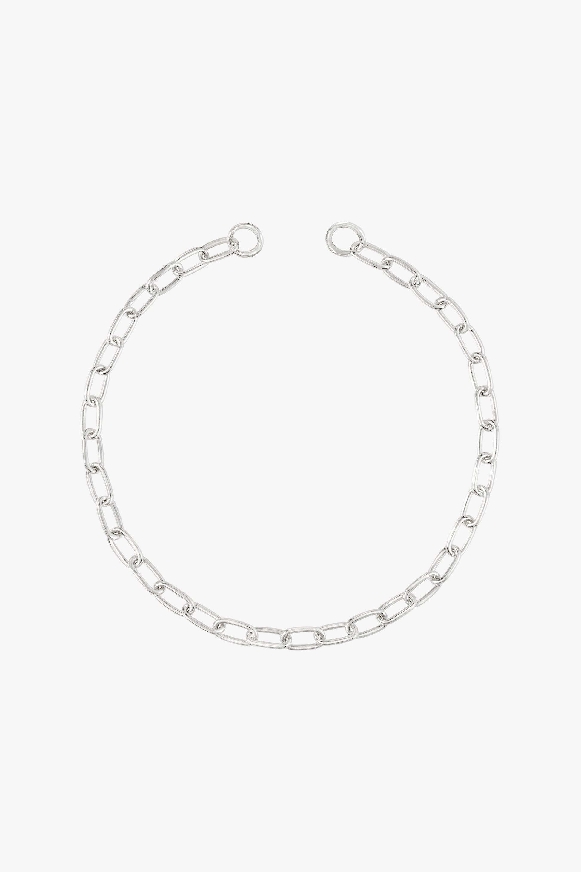 Chunky figaro clasp bracelet silver-abc