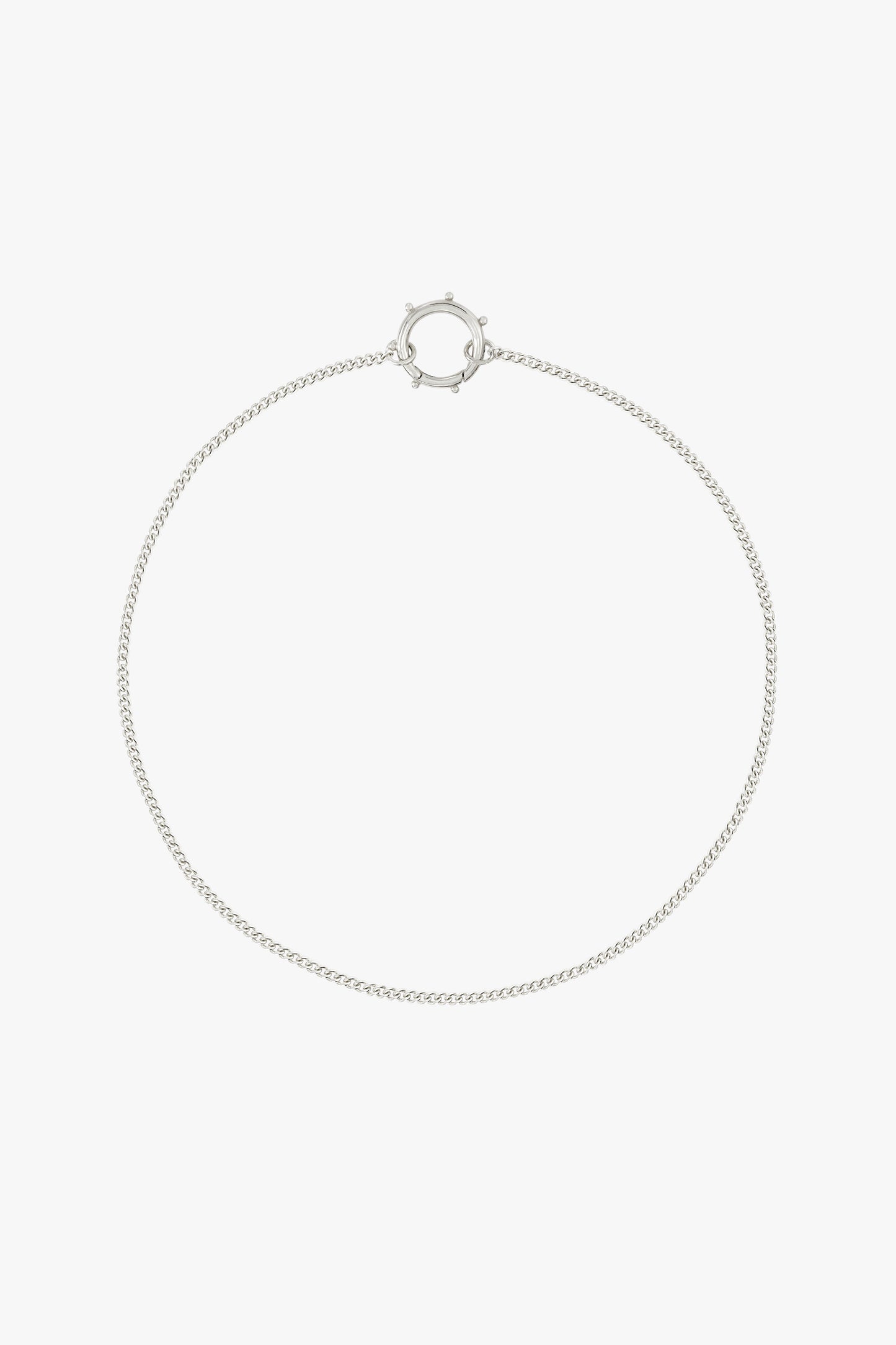 Curb clasp chain silver-abc