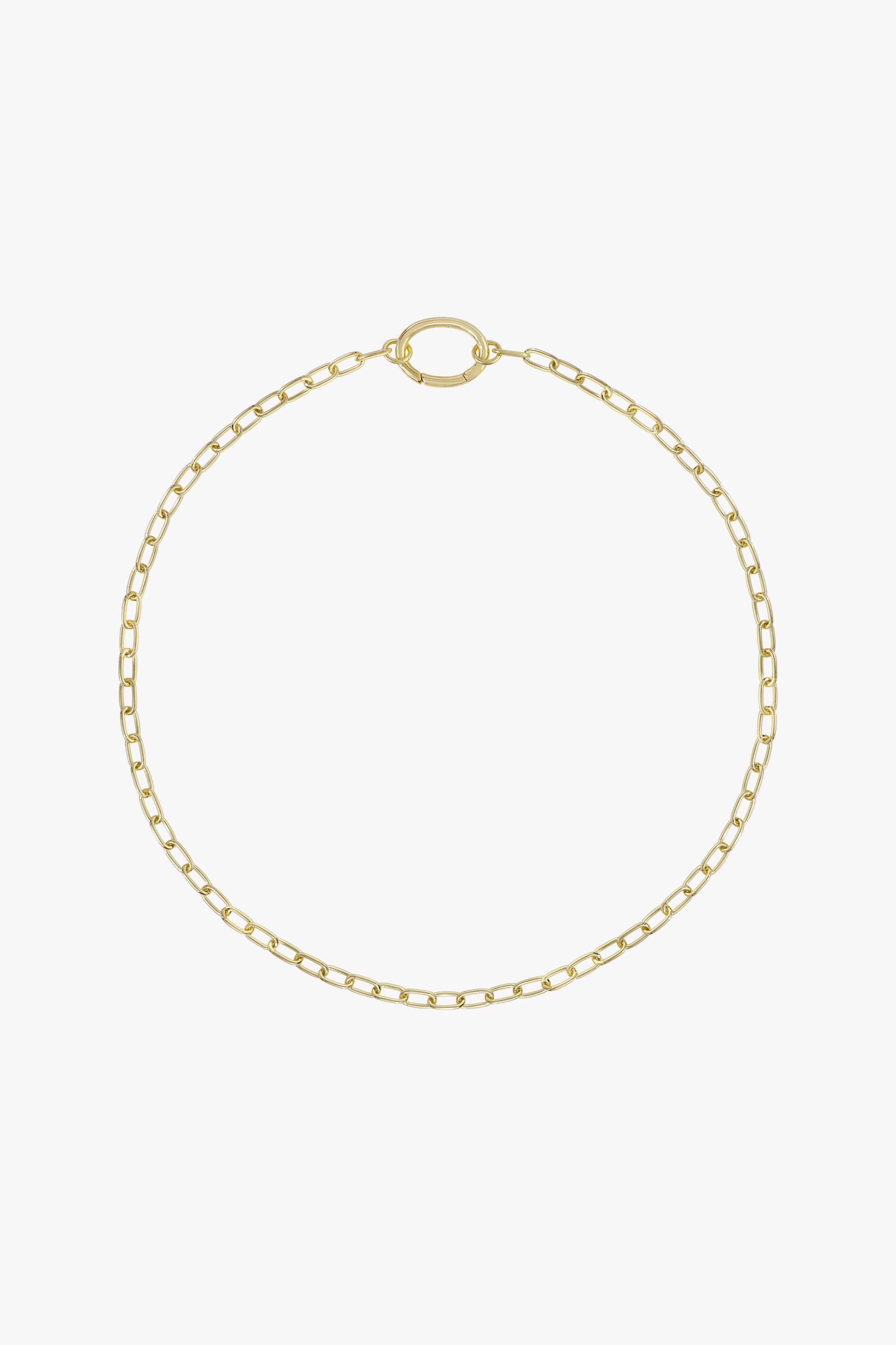 Chunky figaro clasp chain gold plated-abc