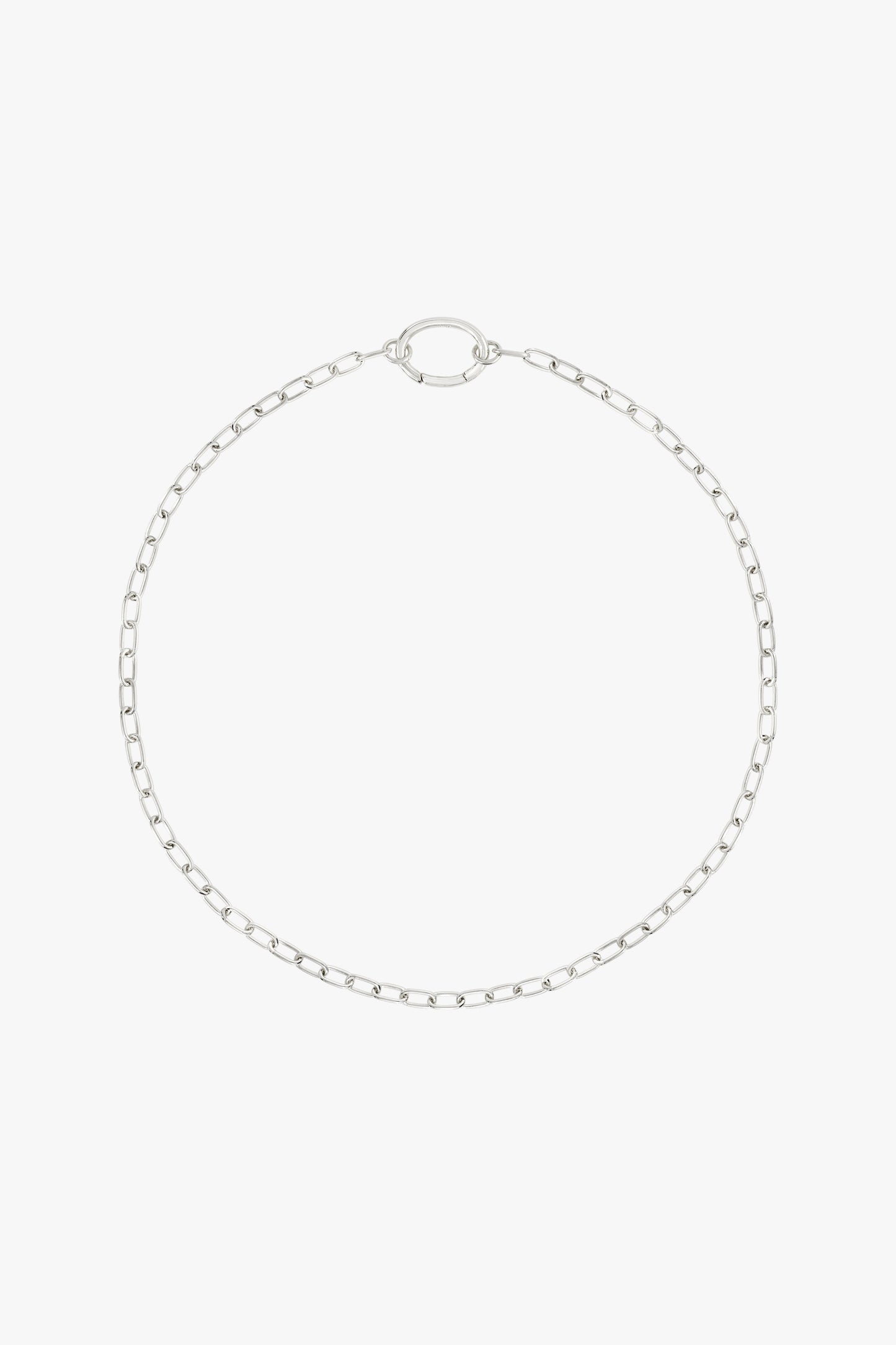 Chunky figaro clasp chain silver-abc