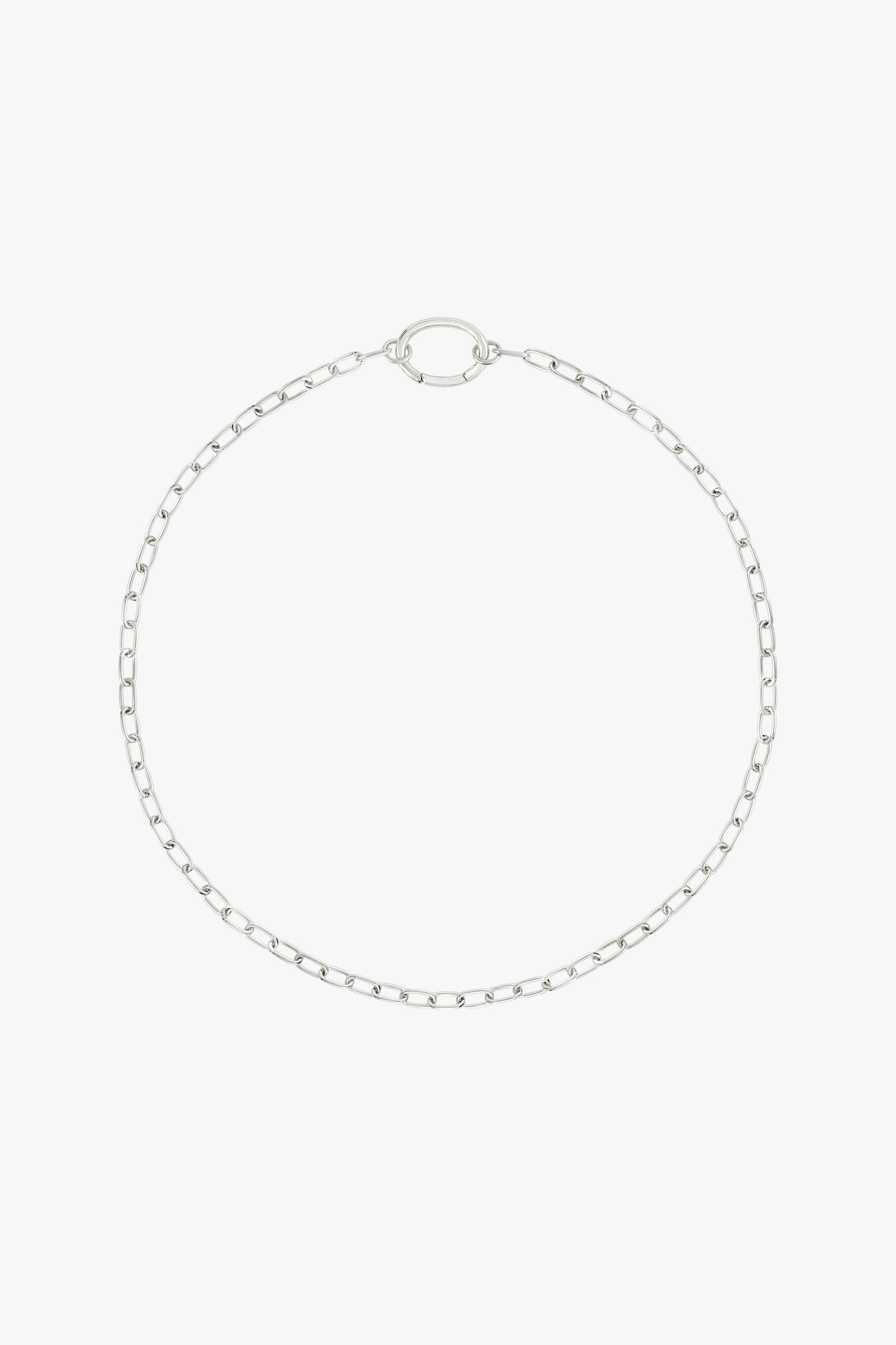 Chunky figaro clasp chain silver-abc