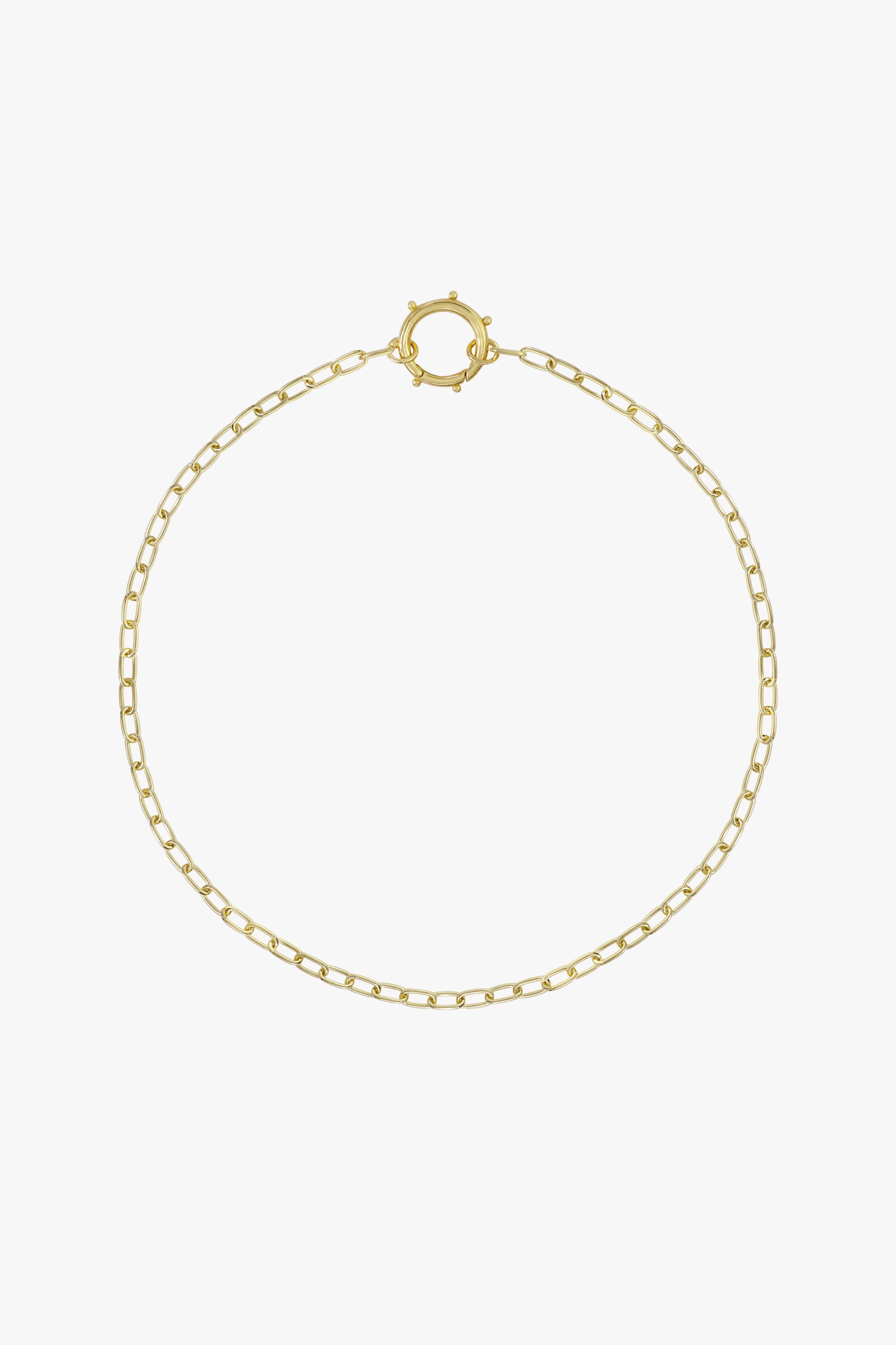 Chunky figaro clasp chain gold plated-abc
