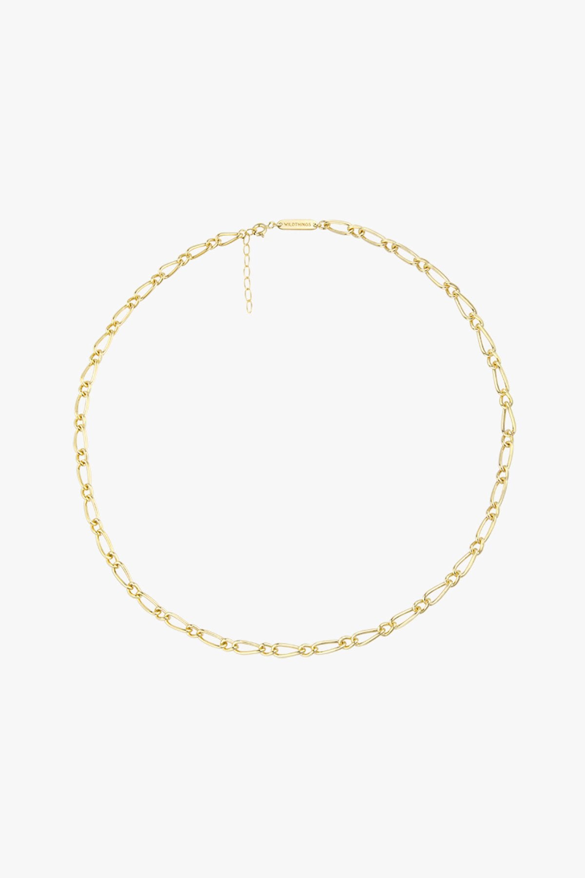 Chunky figaro necklace gold plated (48 cm)-abc