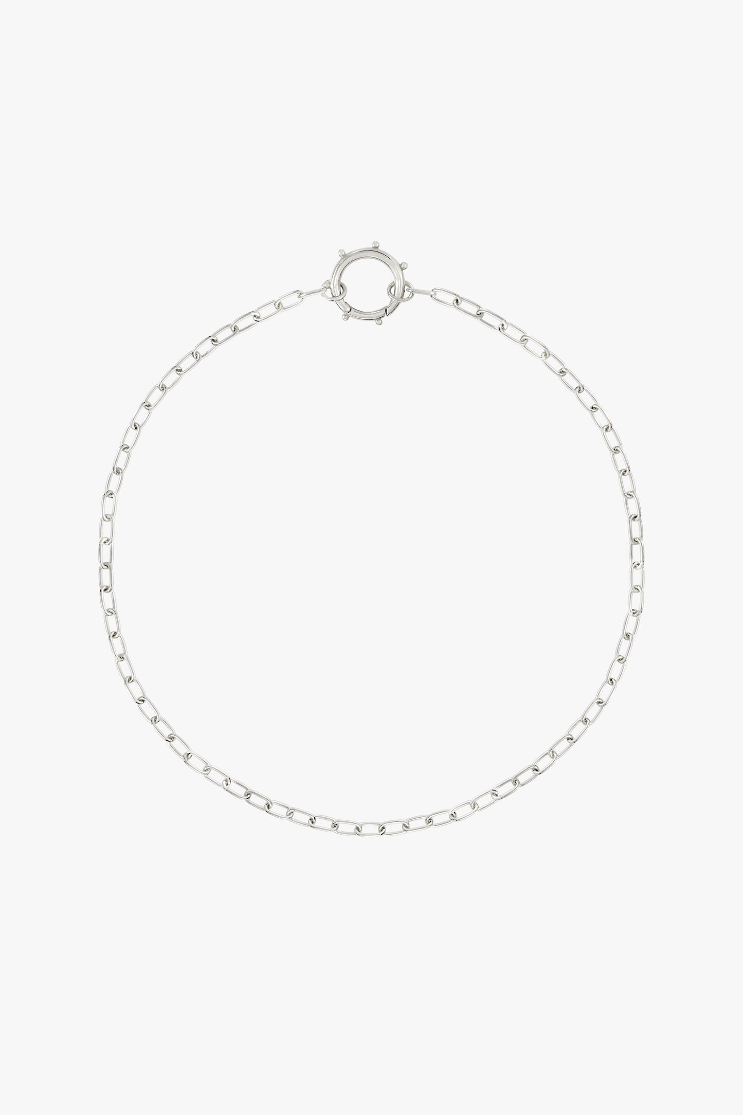 Chunky figaro clasp chain silver-abc