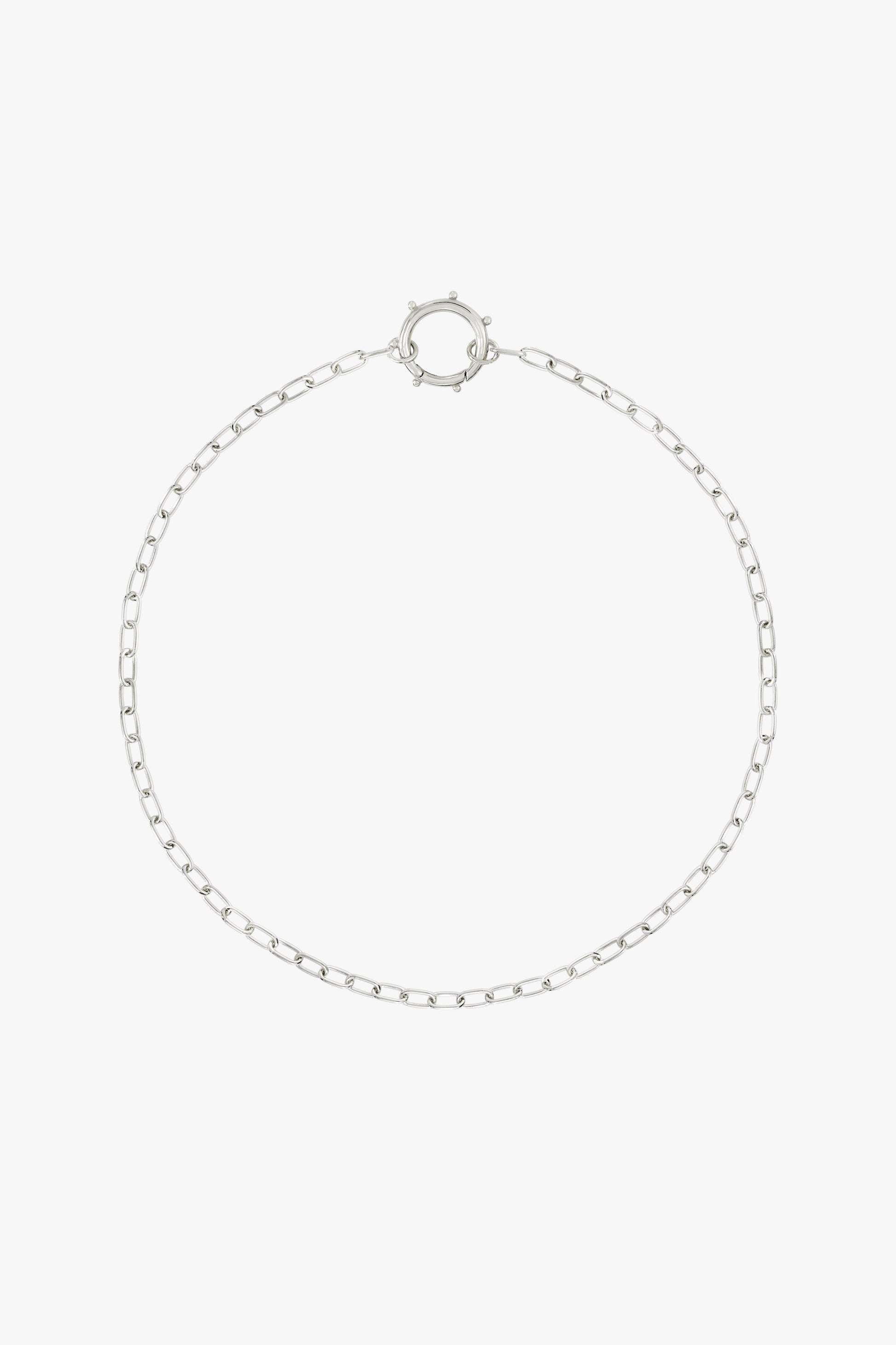 Chunky figaro clasp chain silver-abc