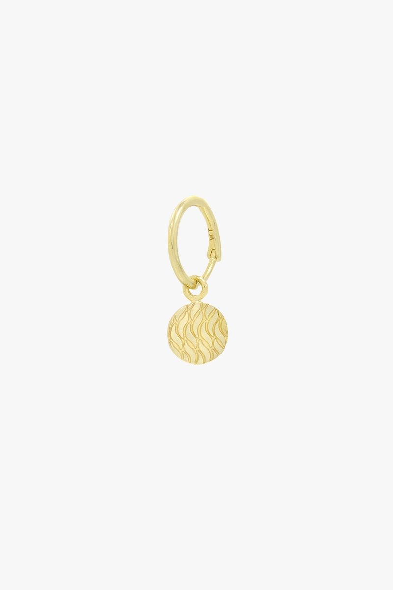 Waves coin earring gold plated-Earring-wildthings_collectables-Gold plated---abc