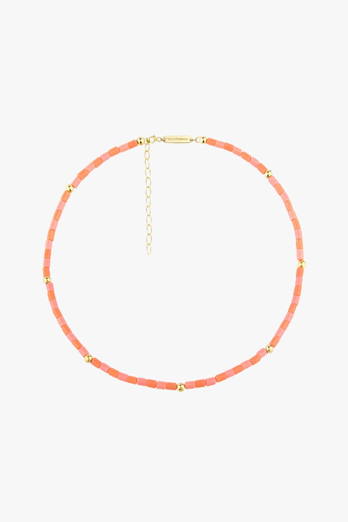 Pink sky necklace gold plated (37 cm)-Necklace-wildthings_collectables-Gold plated---abc