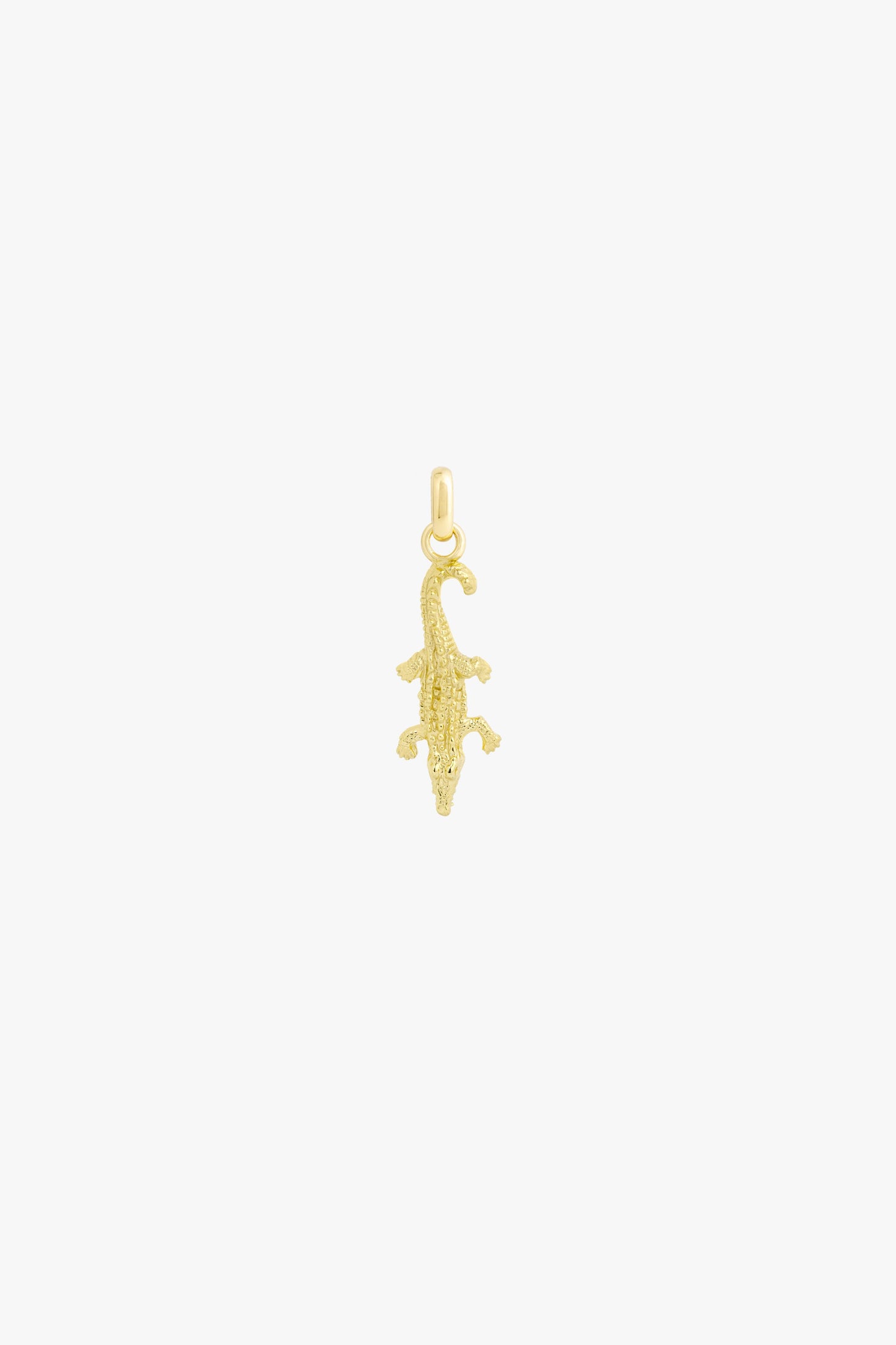 Crocodile pendant gold plated-abc
