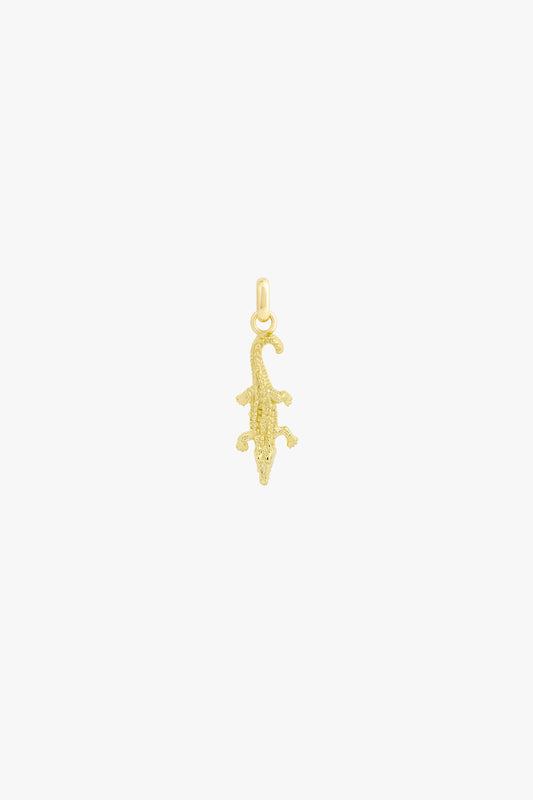 Crocodile pendant gold plated-abc