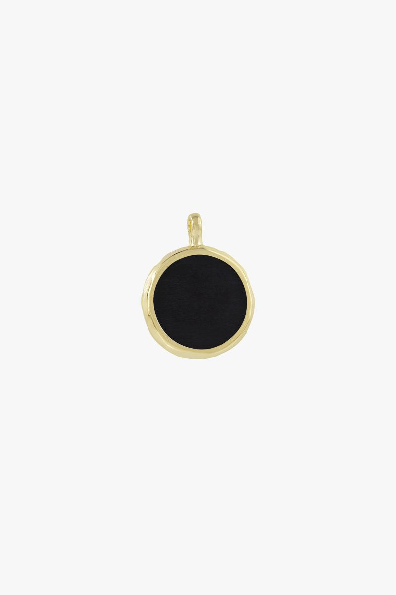 Doublesided yin yang pendant gold plated-abc