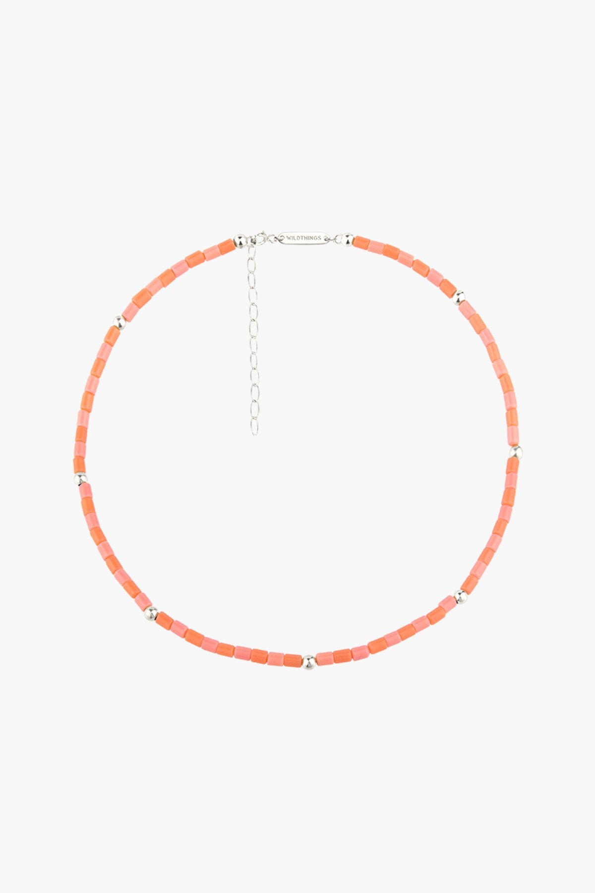 Pink sky necklace silver (37 cm)-Necklace-wildthings_collectables-Silver---abc