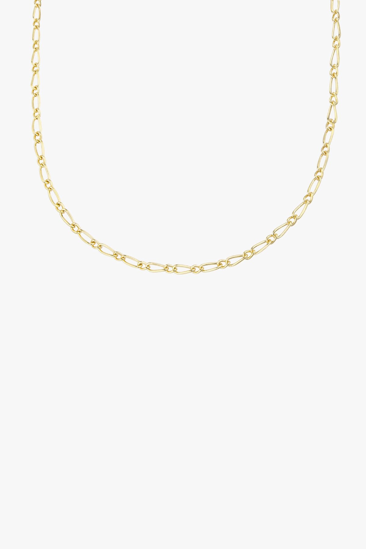 Chunky figaro necklace gold plated (48 cm)-abc