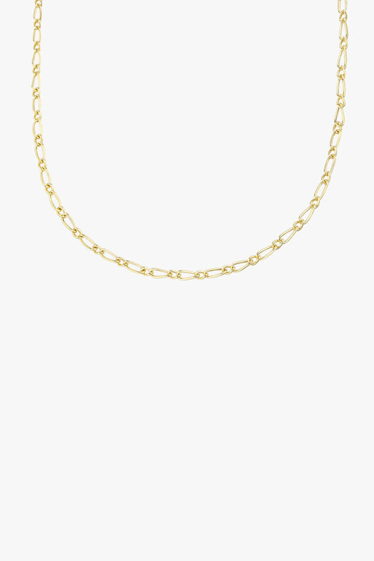 Chunky figaro necklace gold plated (48 cm)-abc