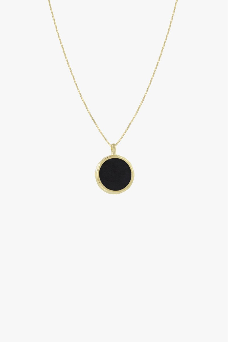 Doublesided yin yang pendant gold plated-abc