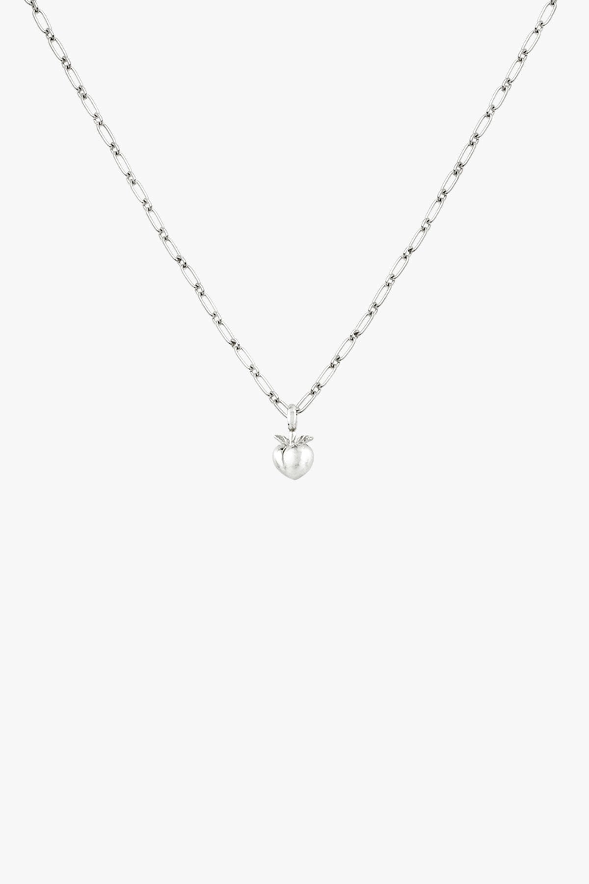 Vintage peach pendant silver-Pendant-wildthings_collectables-Pendant-Silver--abc