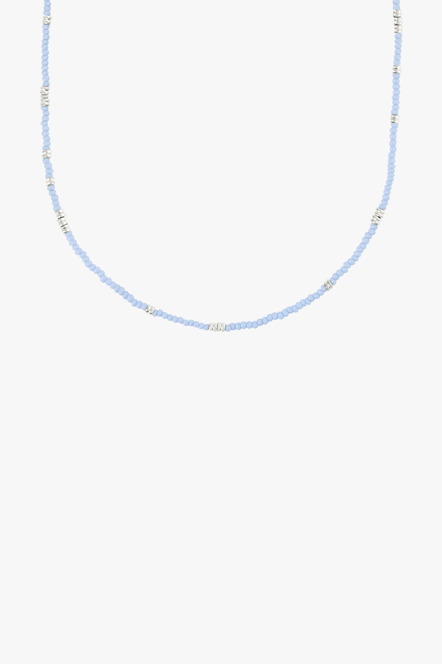 Blue clasp necklace silver-abc