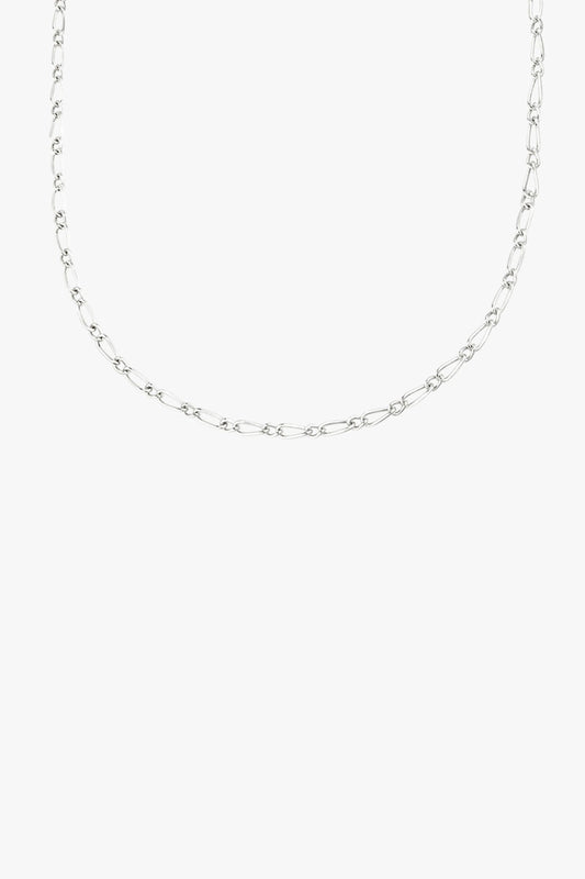 Chunky figaro necklace silver (48 cm)-abc
