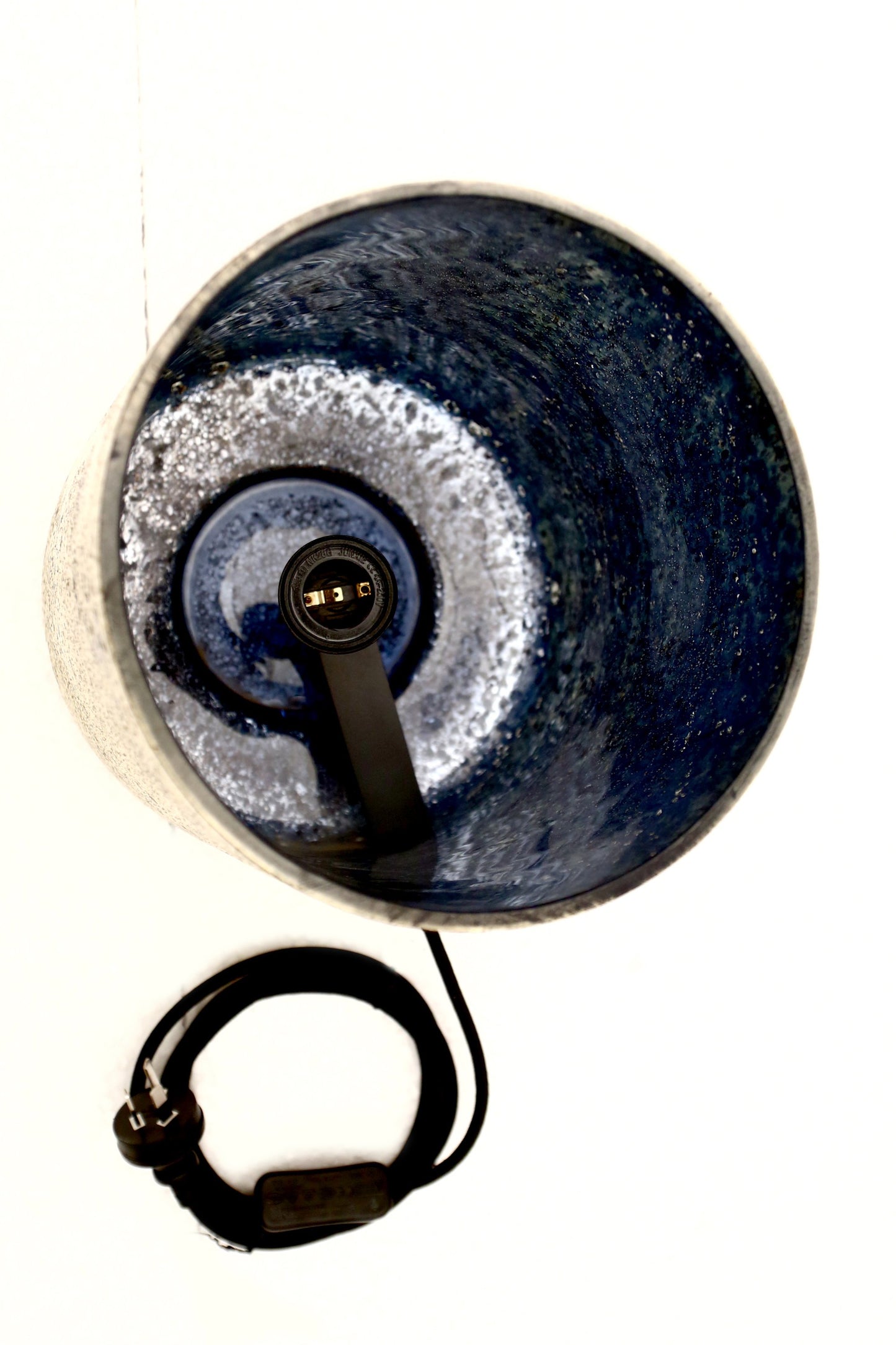 Montmartre - Pewter - Small Cylinder Art Glass Table Lamp-abc