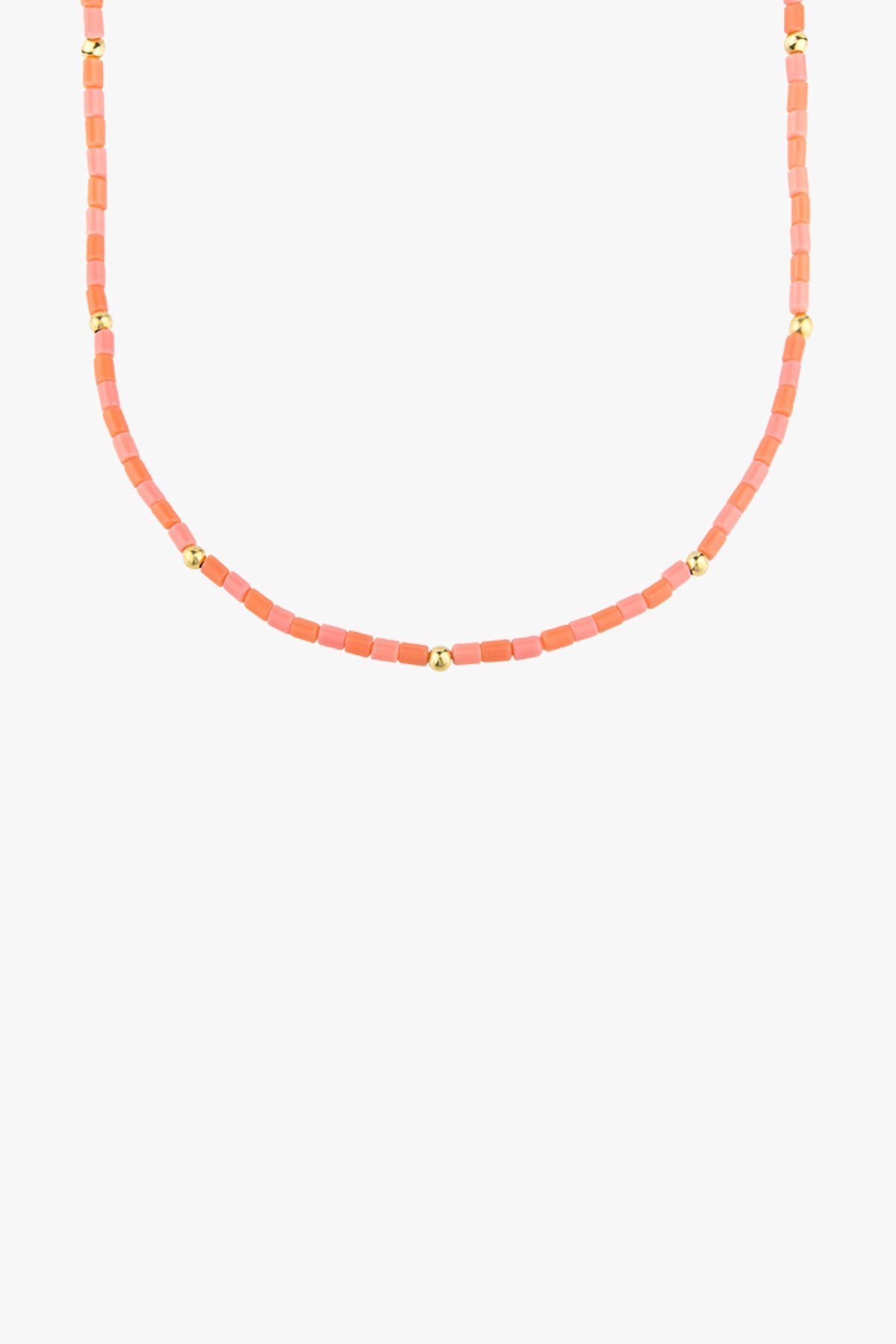 Pink sky necklace gold plated (37 cm)-Necklace-wildthings_collectables-Gold plated---abc