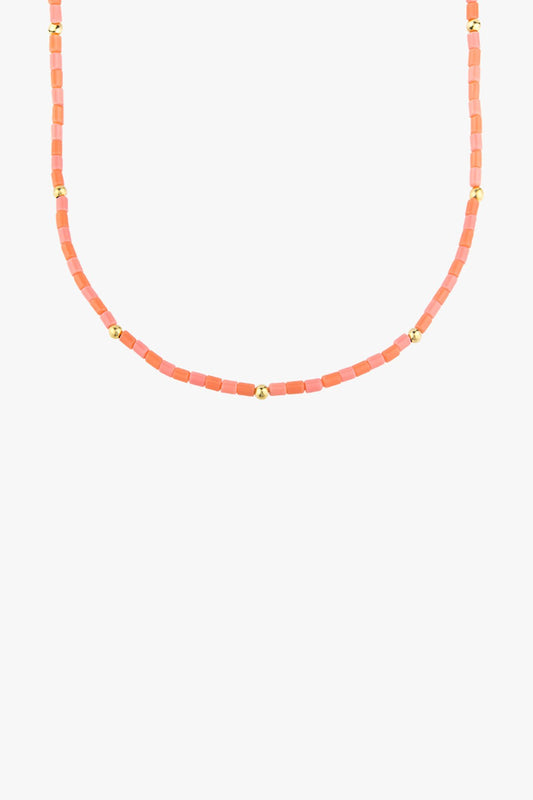 Pink sky necklace gold plated (37 cm)-Necklace-wildthings_collectables-Gold plated---abc