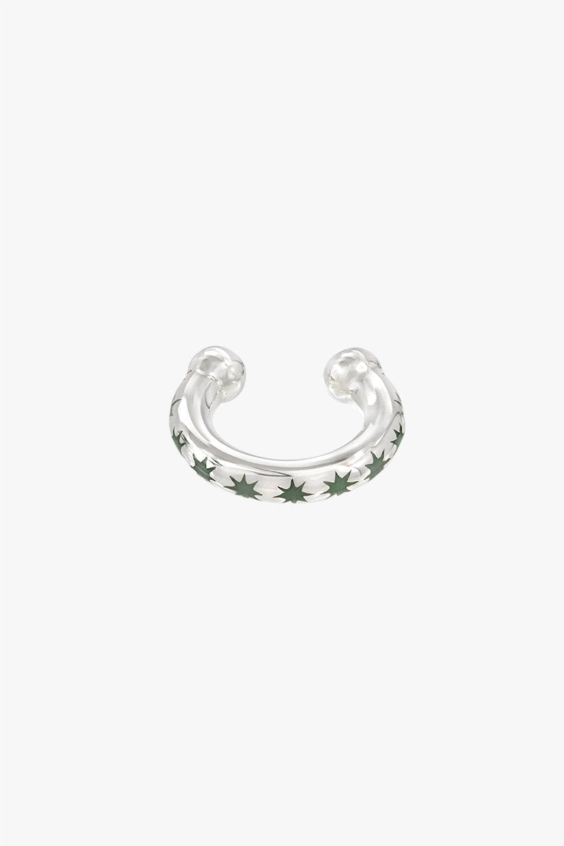 Ice star ear cuff silver-abc