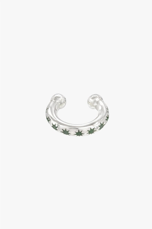 Ice star ear cuff silver-abc