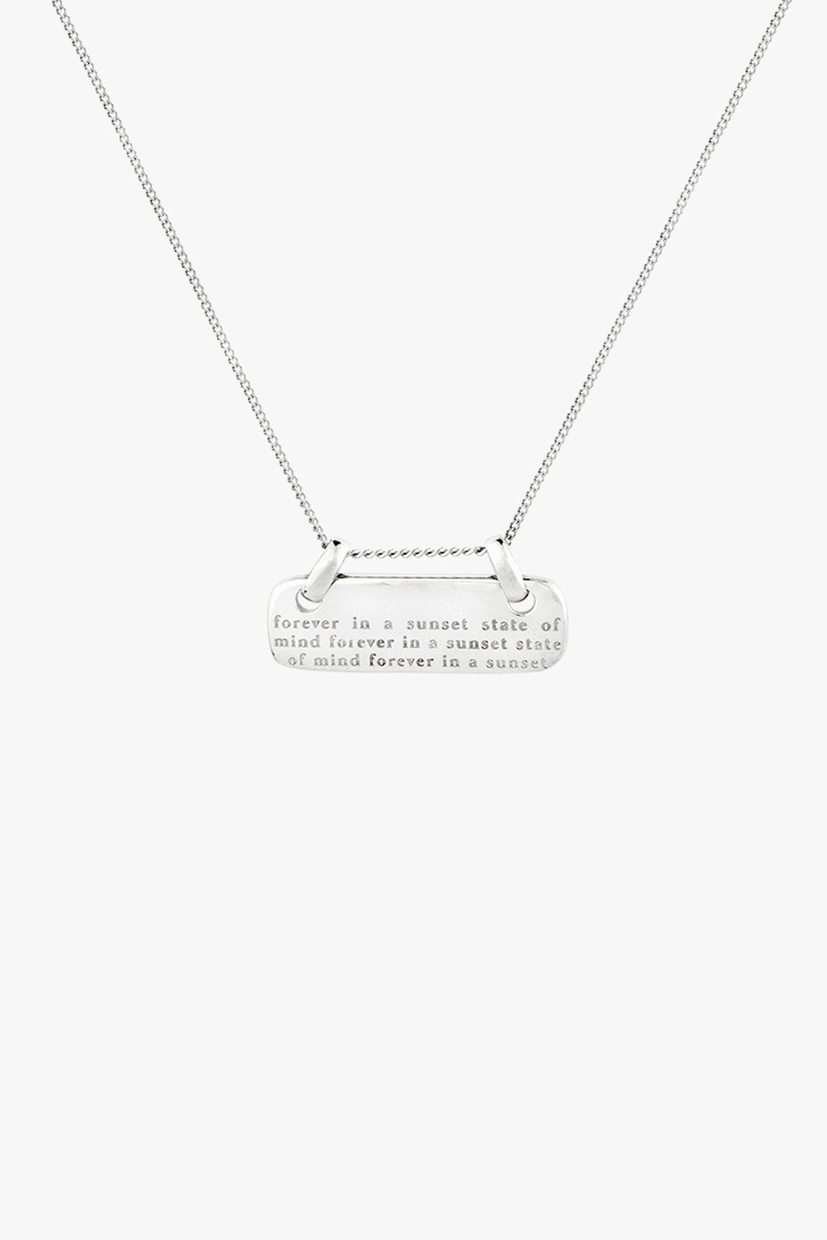 Mantra pendant silver-abc