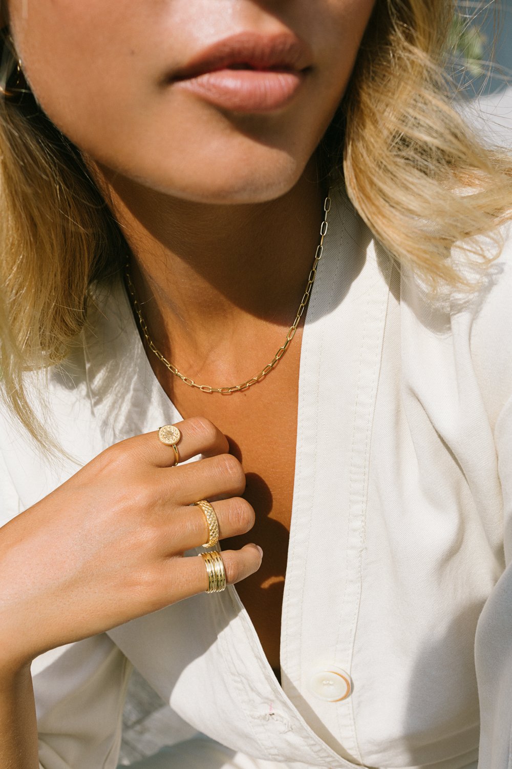 Round gold plated necklace (40cm & 50cm)-Necklace-Wildthings_collectables-Gold plated-40cm €54,95--abc