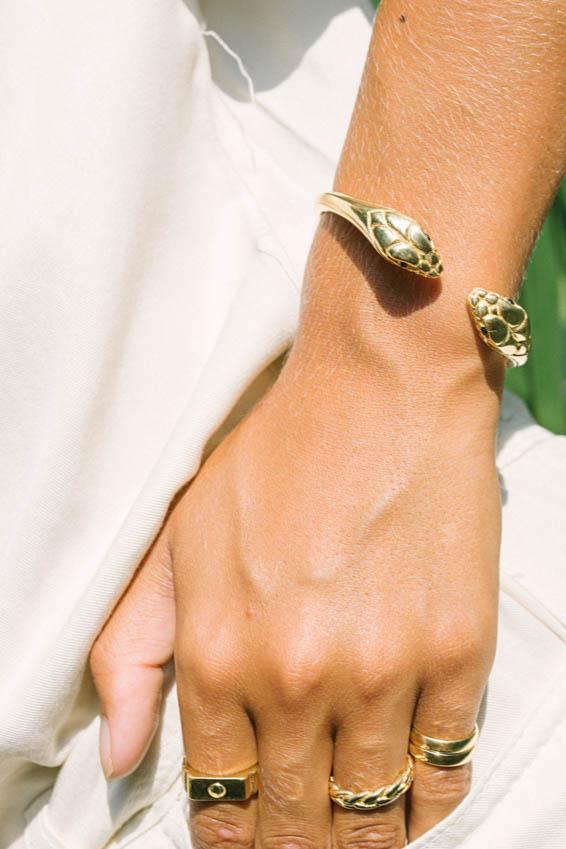 Snake bracelet gold plated-Bangle-Wildthings_collectables-Gold plated---abc