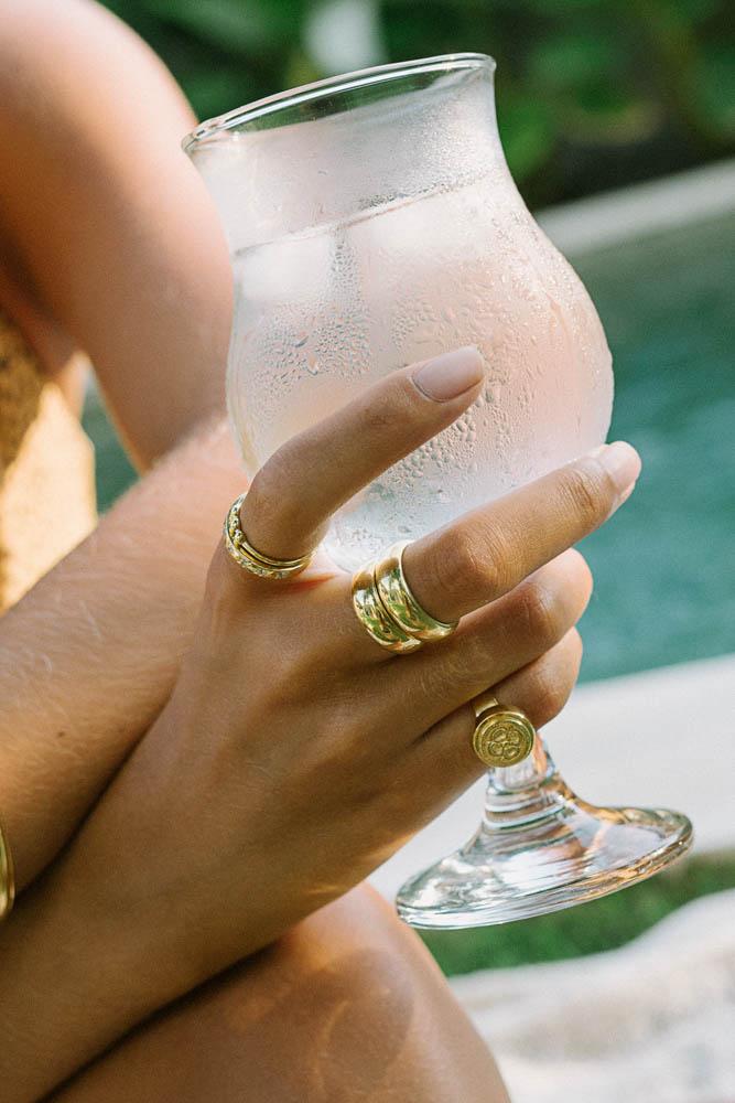 Double trouble 14k solid gold-abc