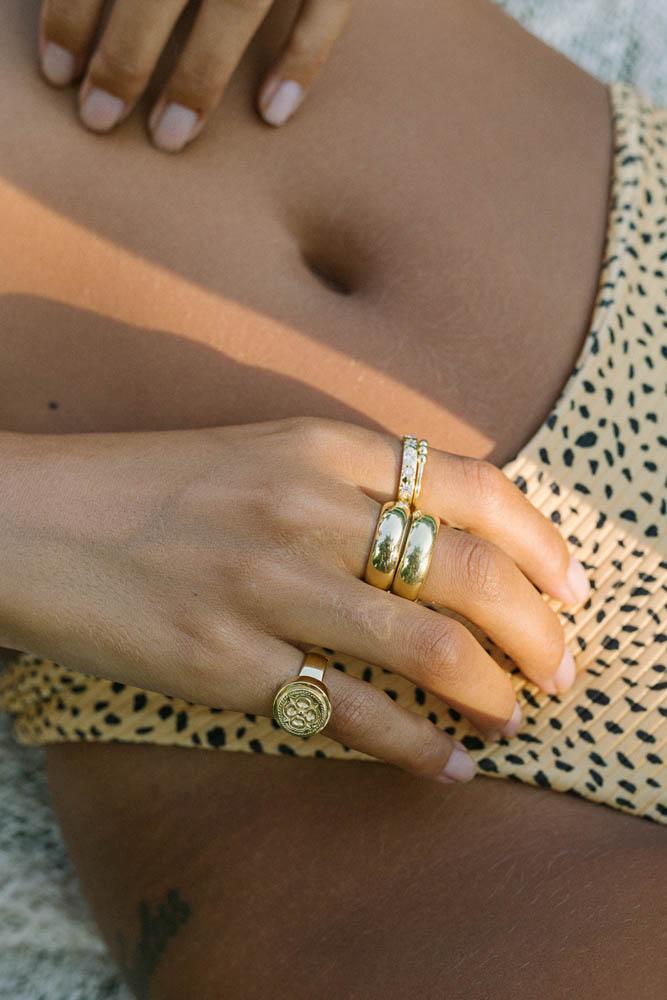 Double trouble 14k solid gold-abc