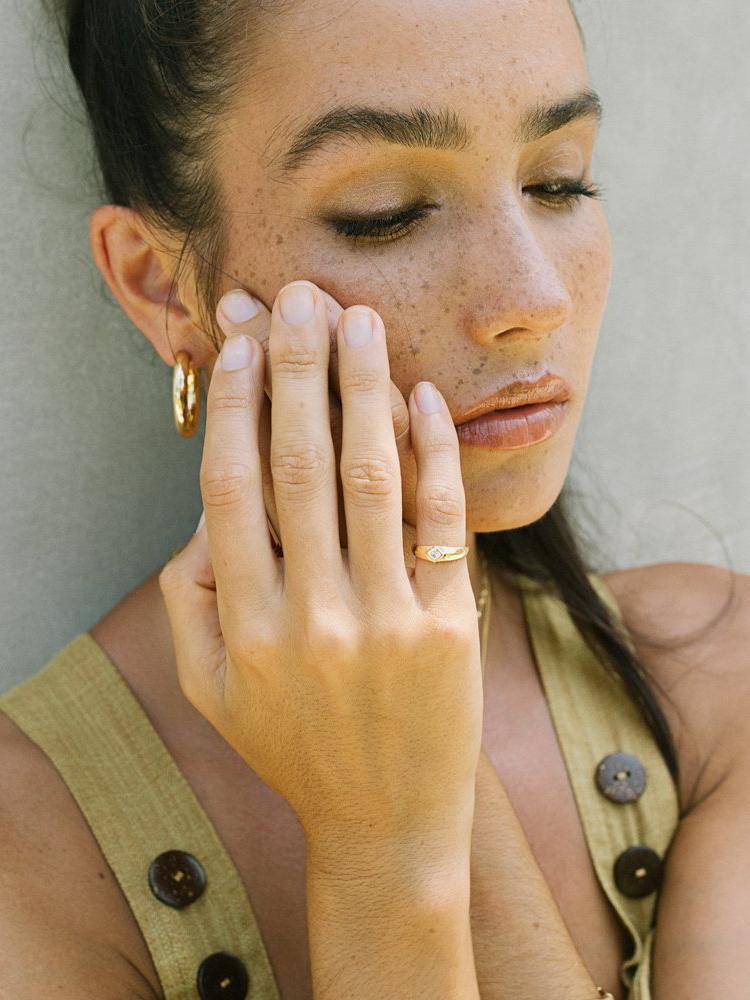 Little Bali ring 14k solid gold-abc