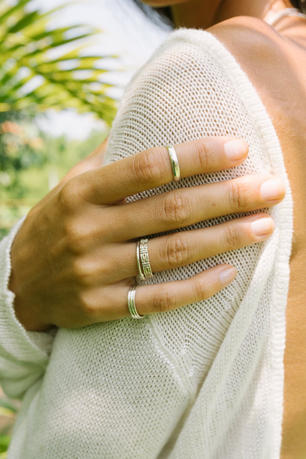 Ellipsis ring silver-abc