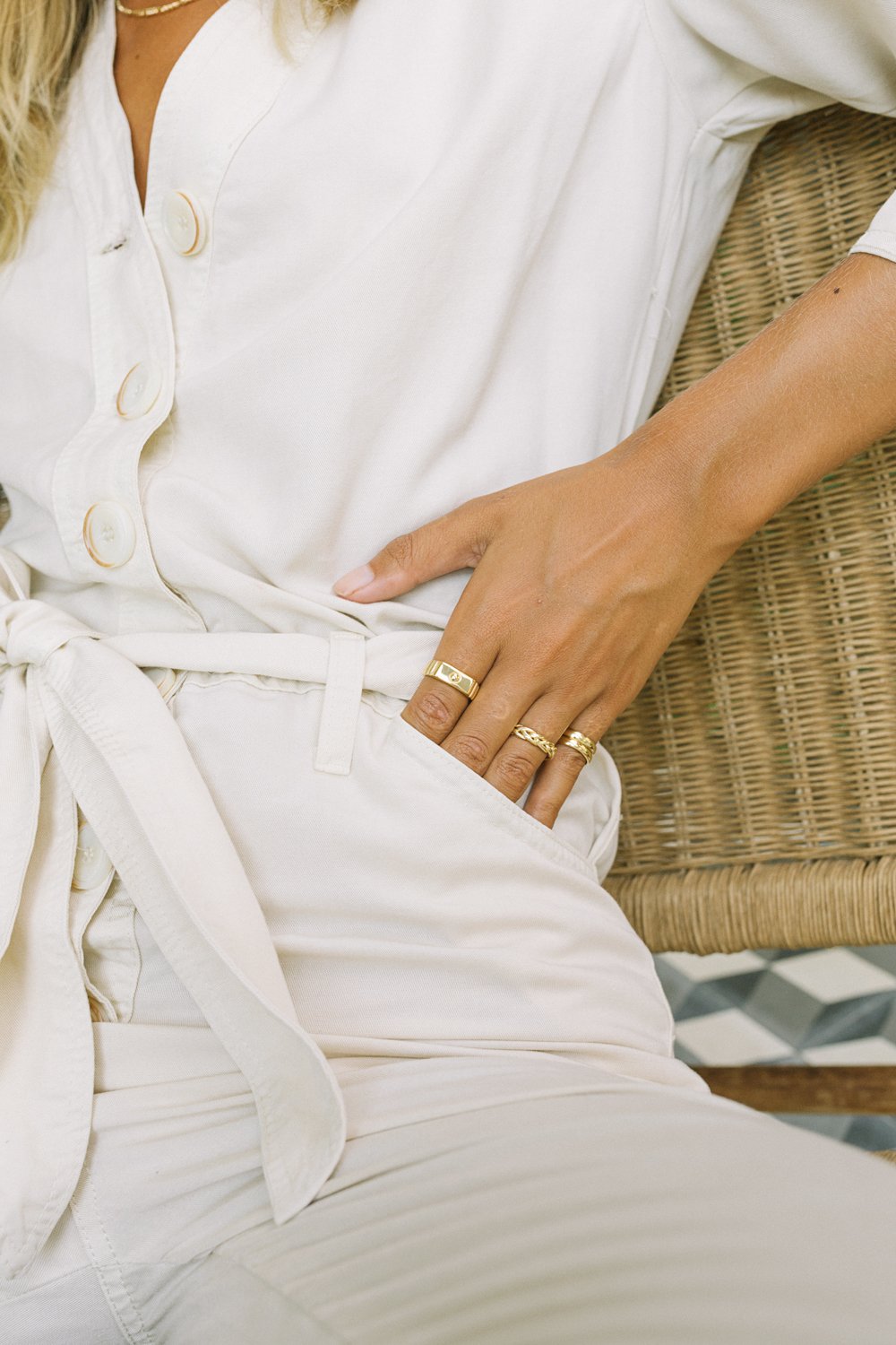 Braided ring gold plated-abc