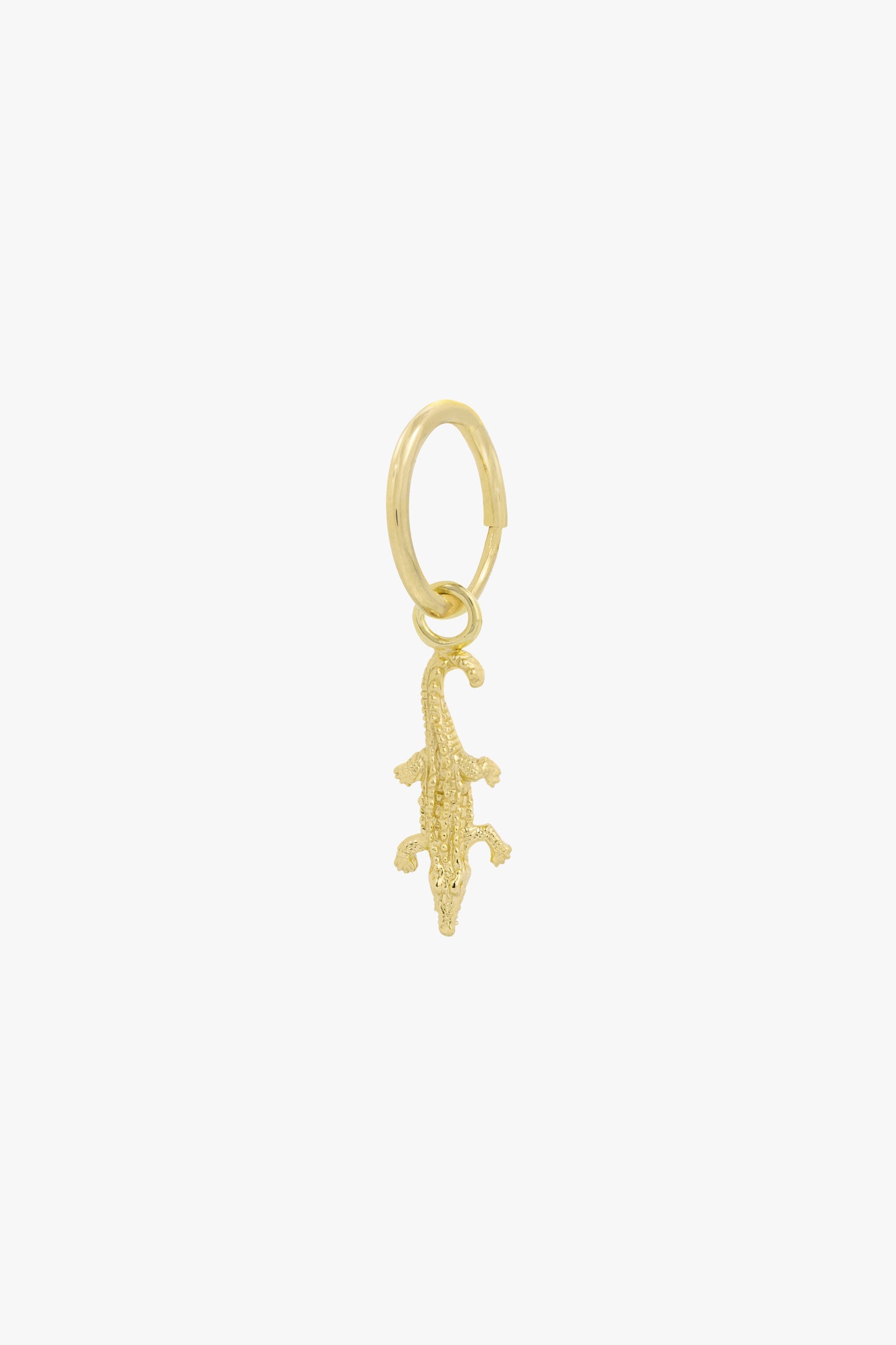 Crocodile earring gold plated-abc