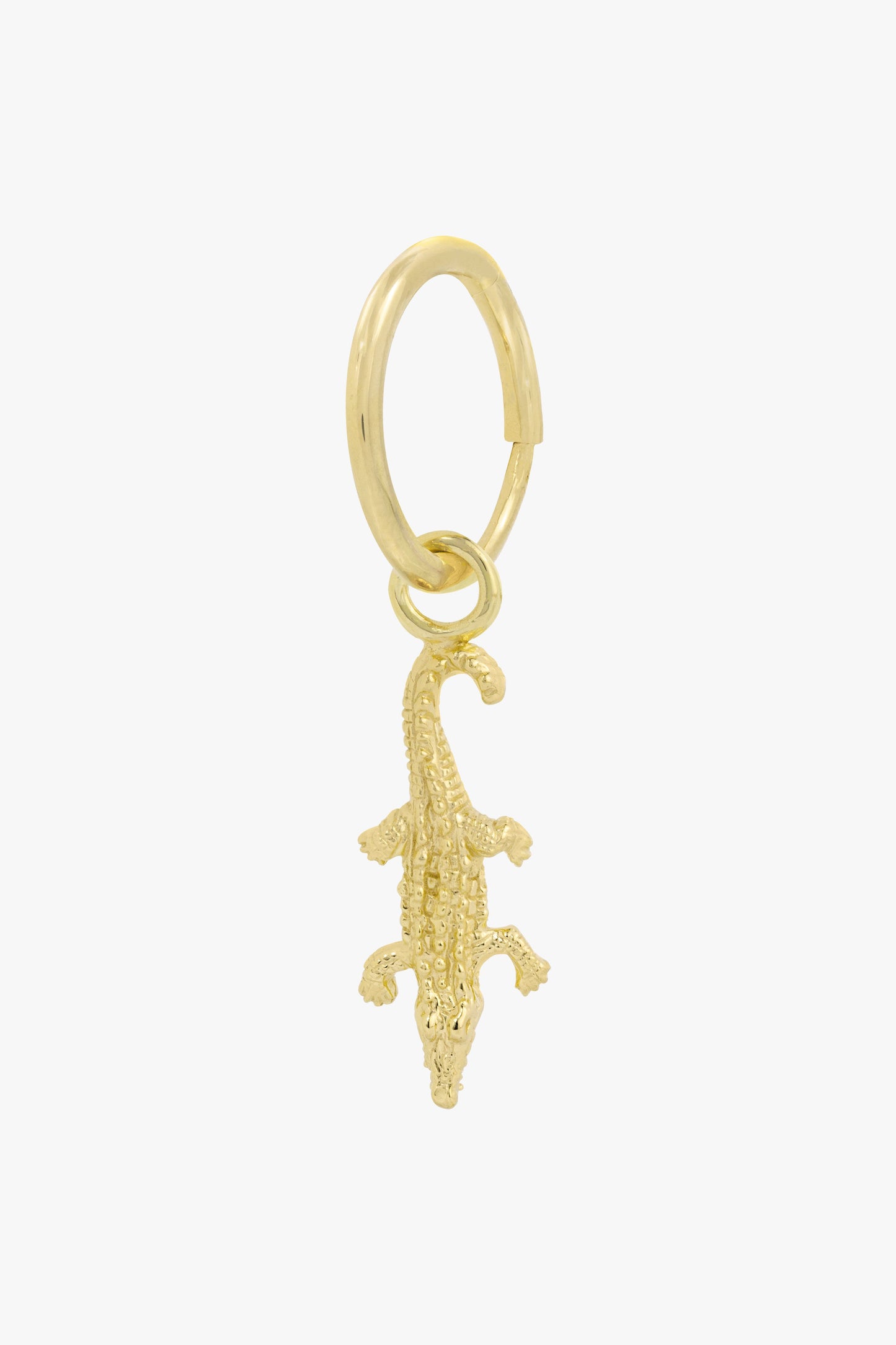 Crocodile earring gold plated-abc