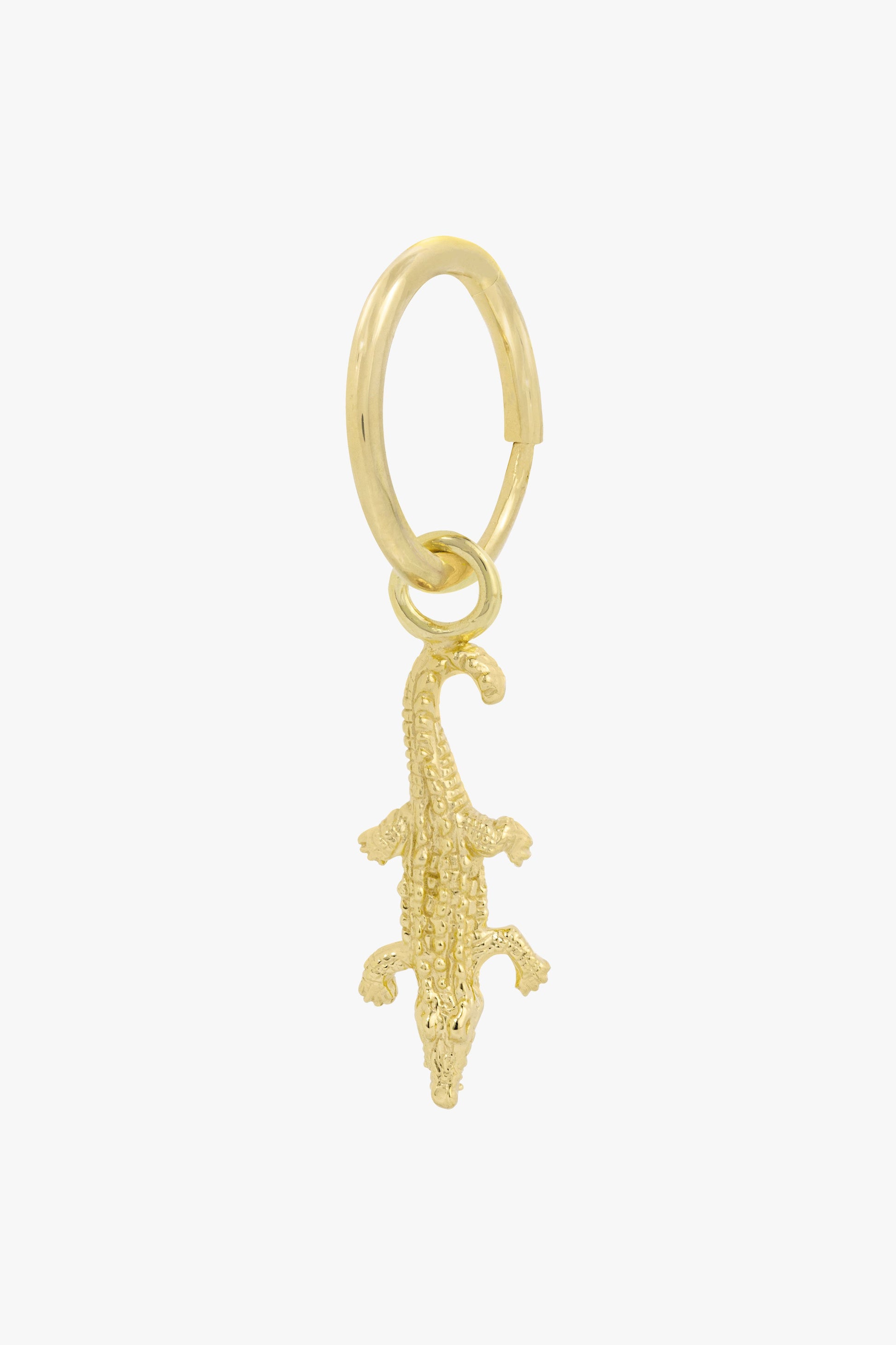 Crocodile earring gold plated-abc