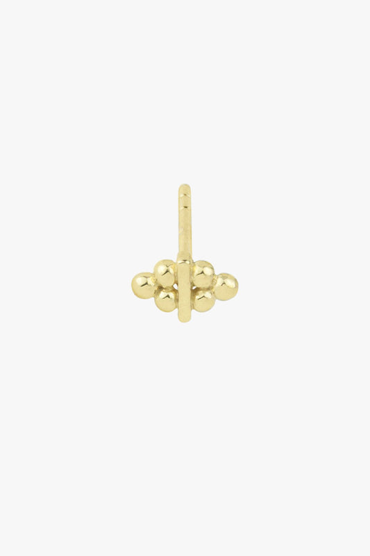 Dots n stripes stud gold plated-abc