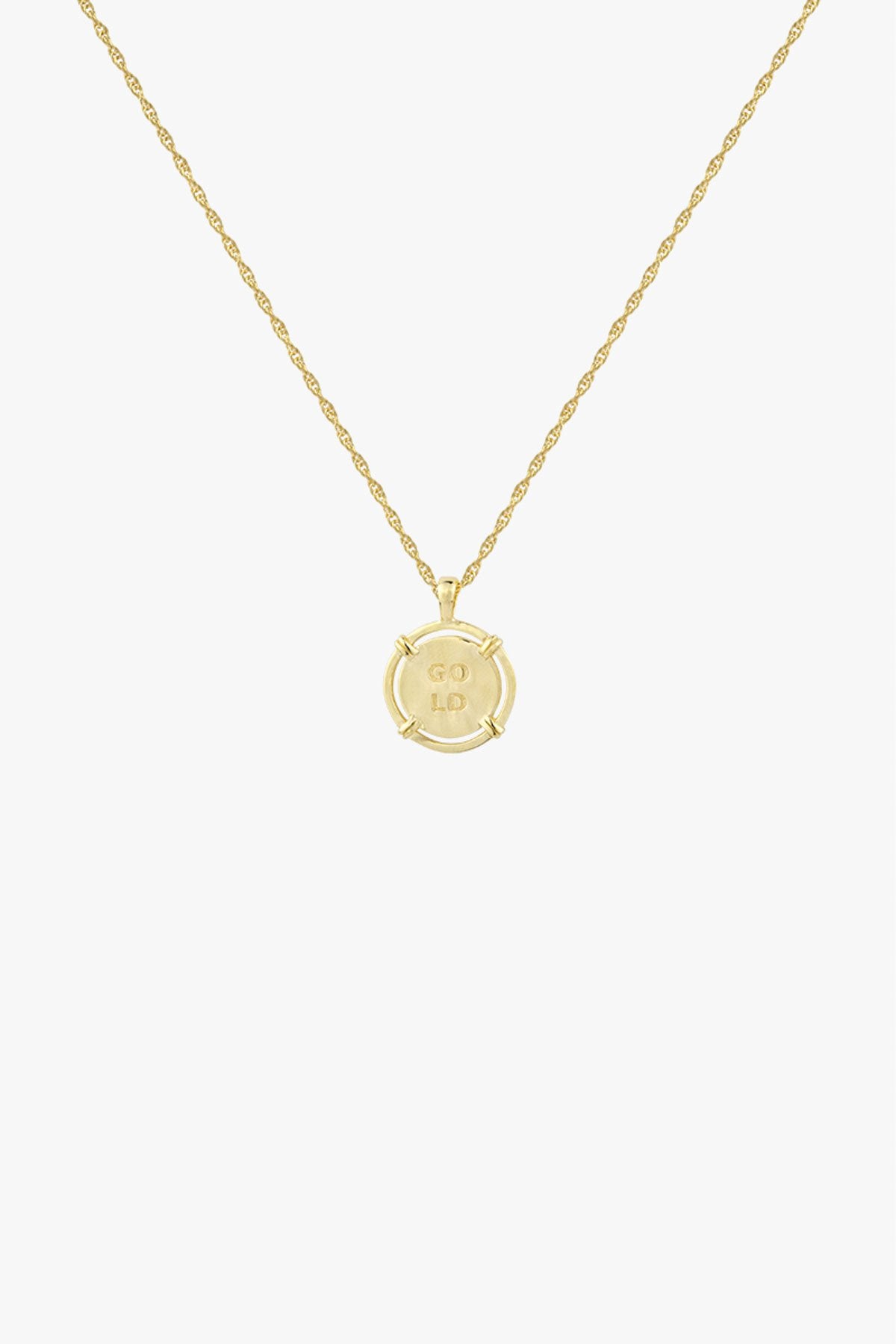 Coin pendant gold plated-abc