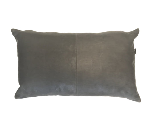 Nappa Leather Pillow Slate-abc