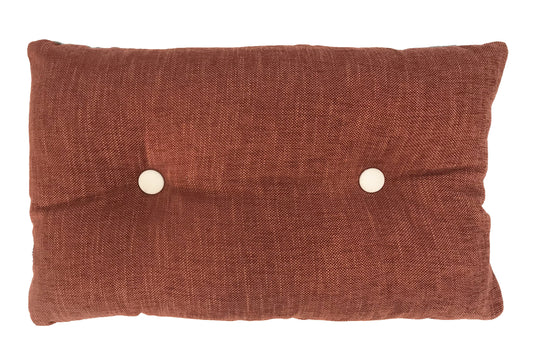 Georgie 2 Button Pillow Brick-abc
