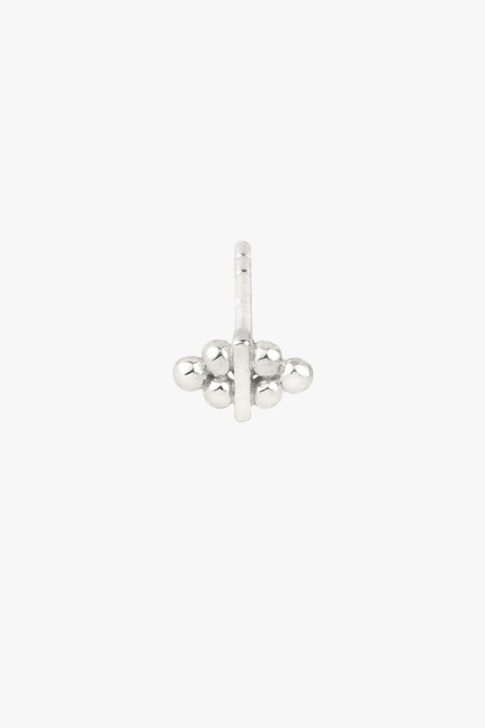 Dots n stripes stud silver-abc