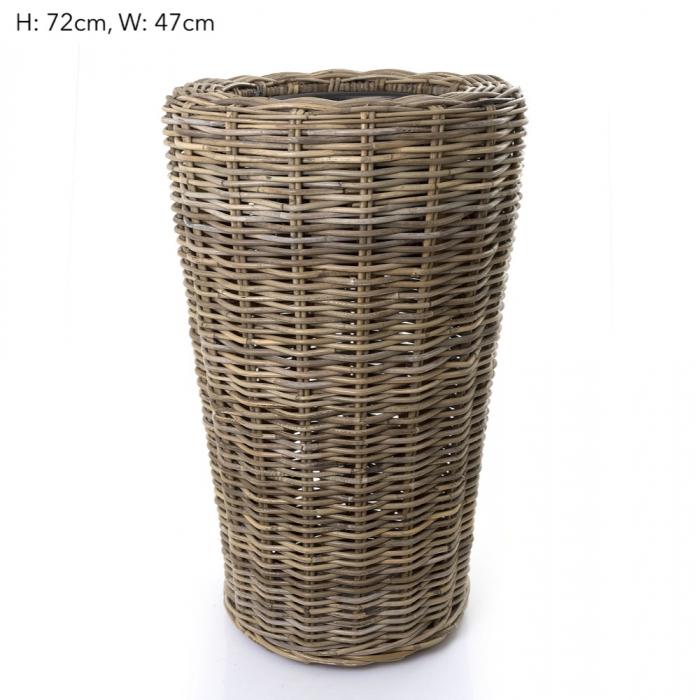 Rattan Plant Stand 45x70cm-Accessories-Florabelle-Default Title---abc