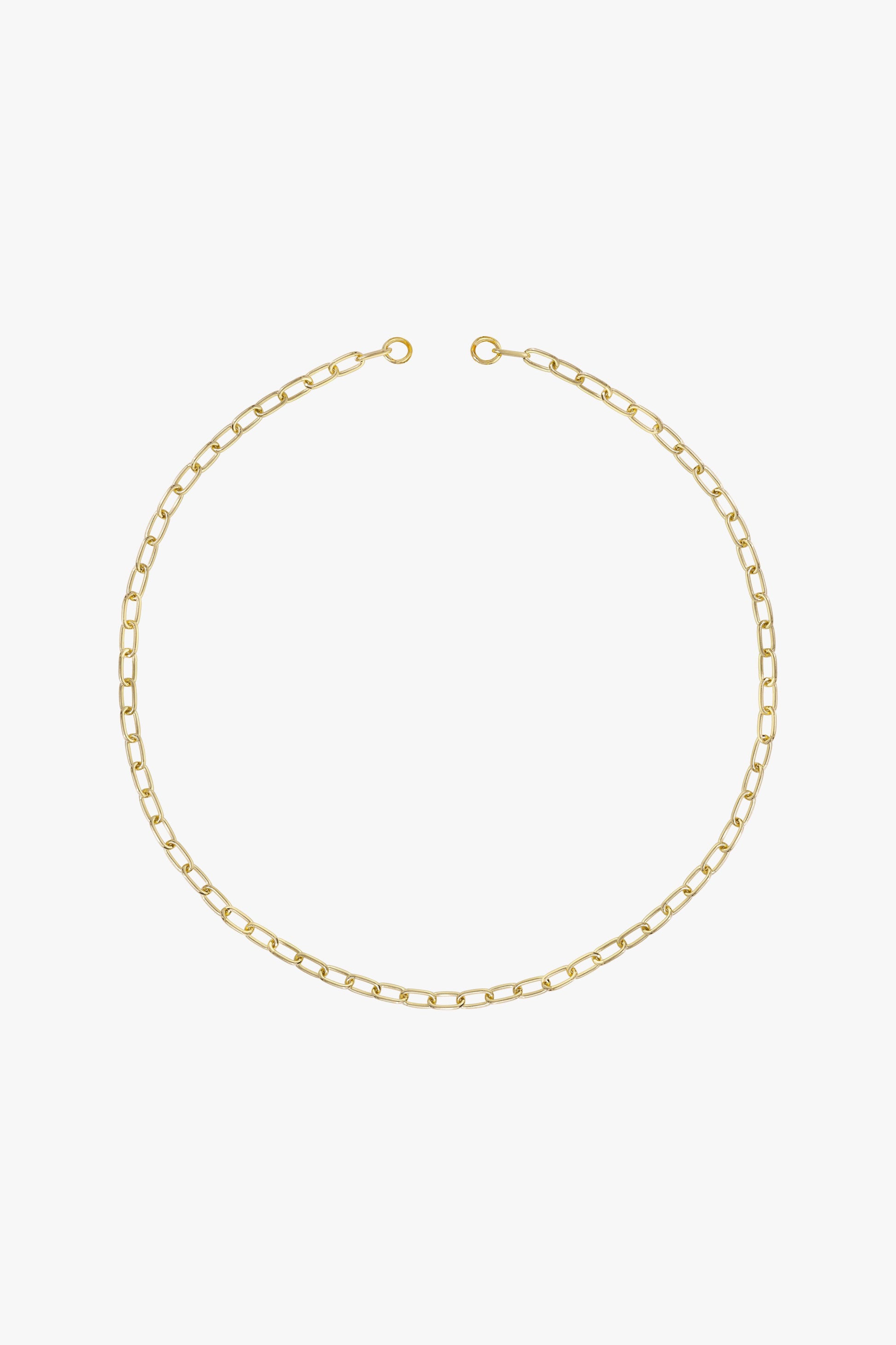 Chunky figaro clasp chain gold plated-abc