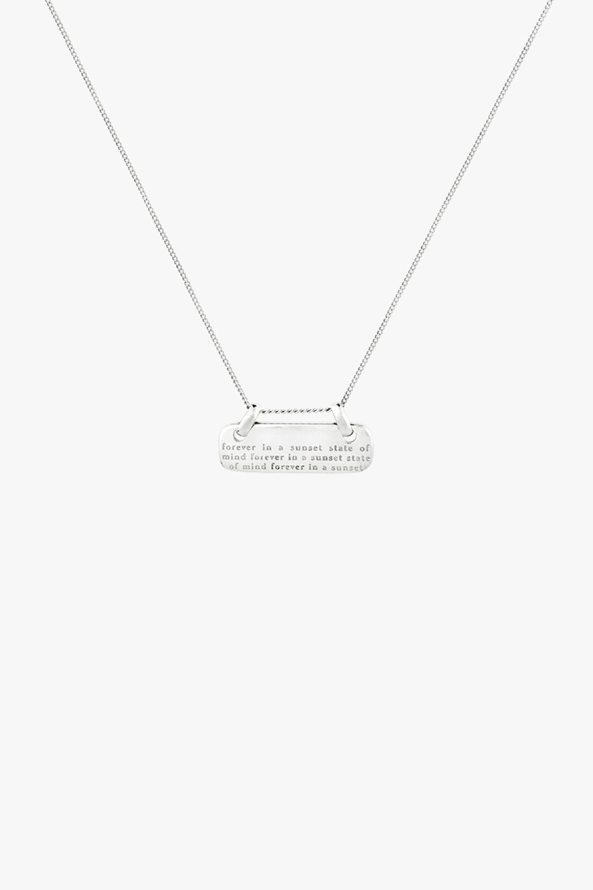 Mantra pendant silver-abc