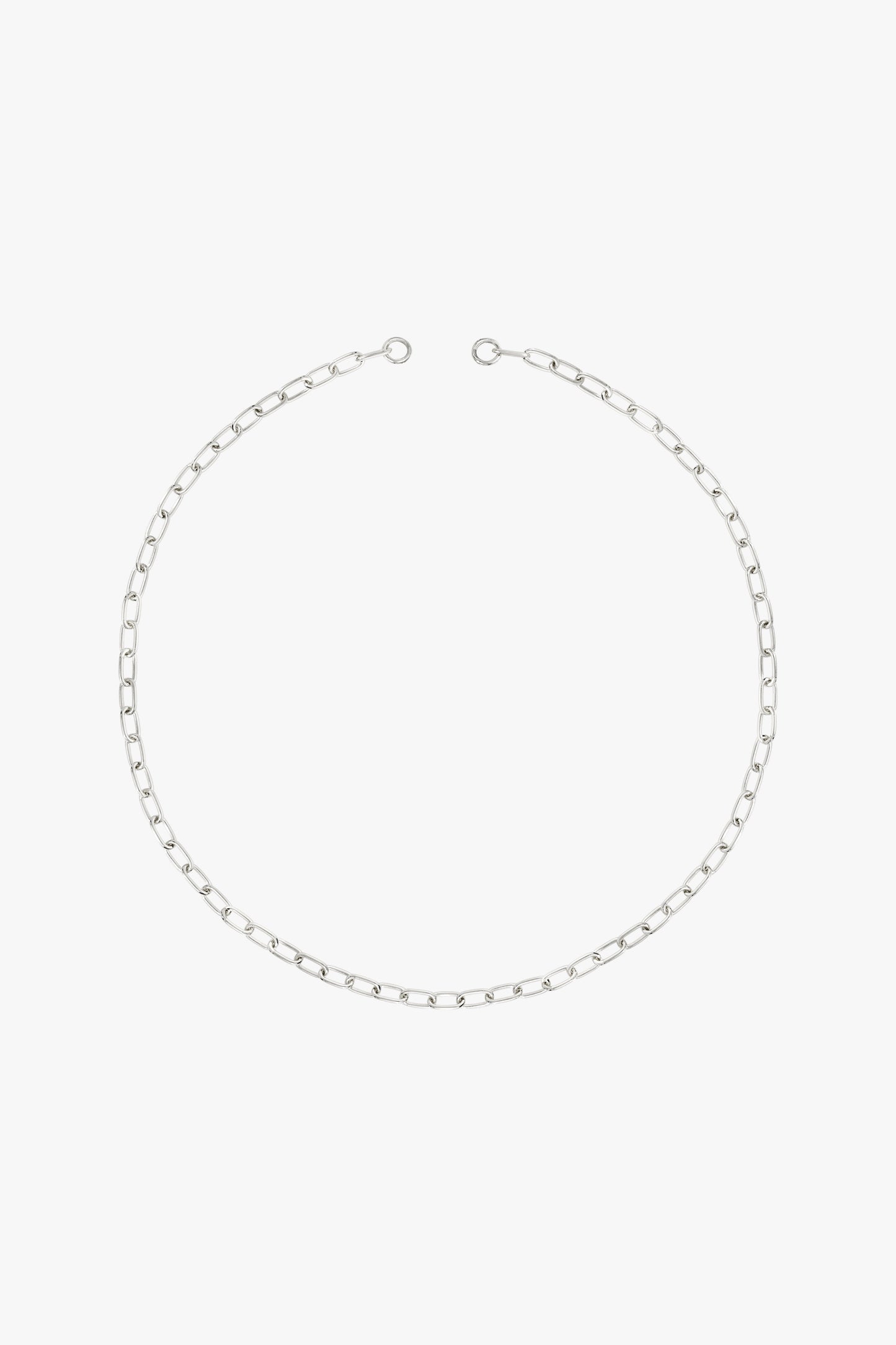 Chunky figaro clasp chain silver-abc