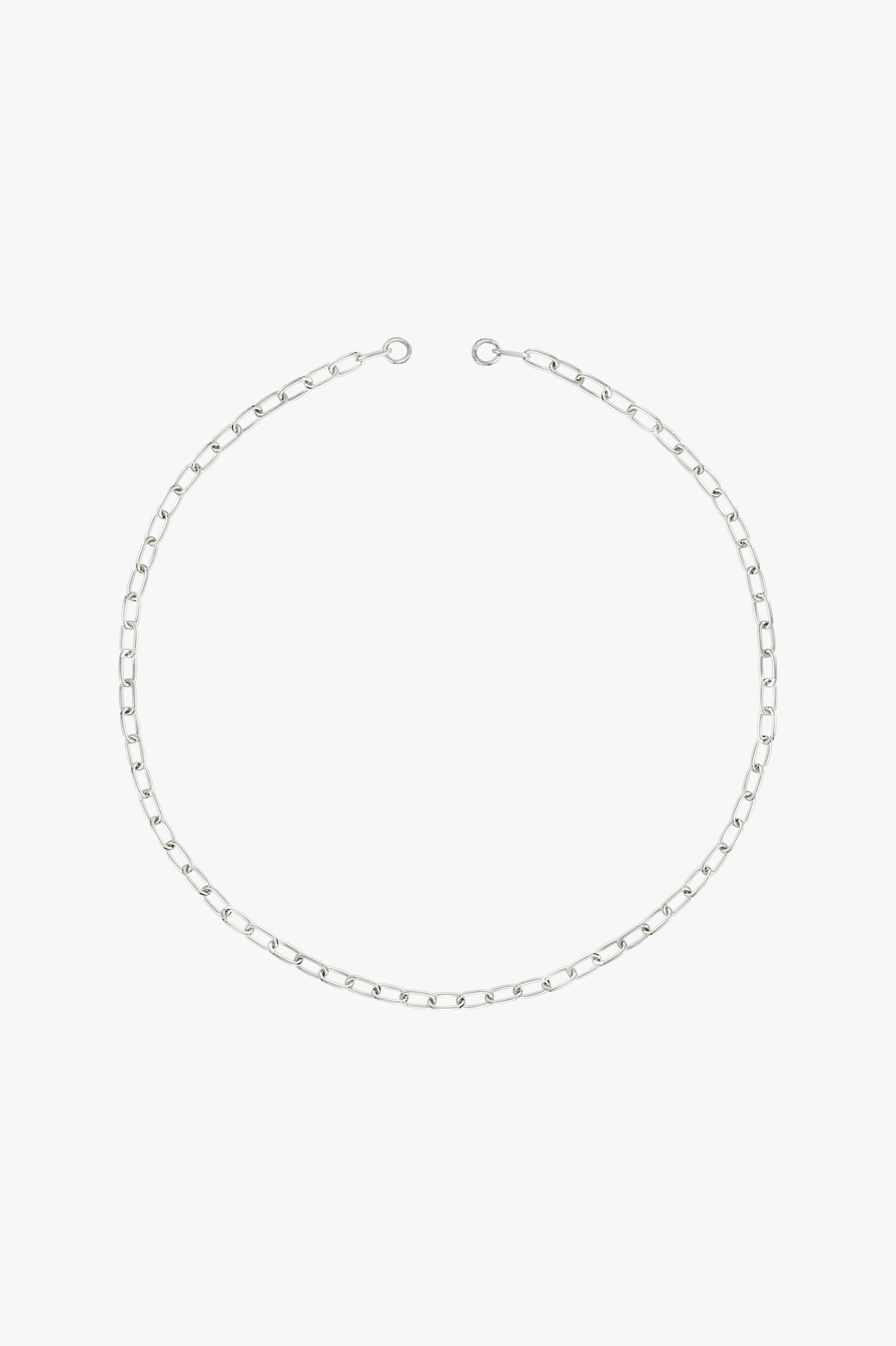 Chunky figaro clasp chain silver-abc