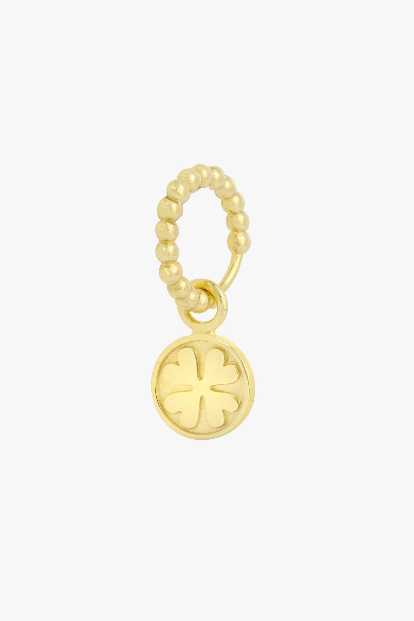 Clover club coin earring gold plated-abc