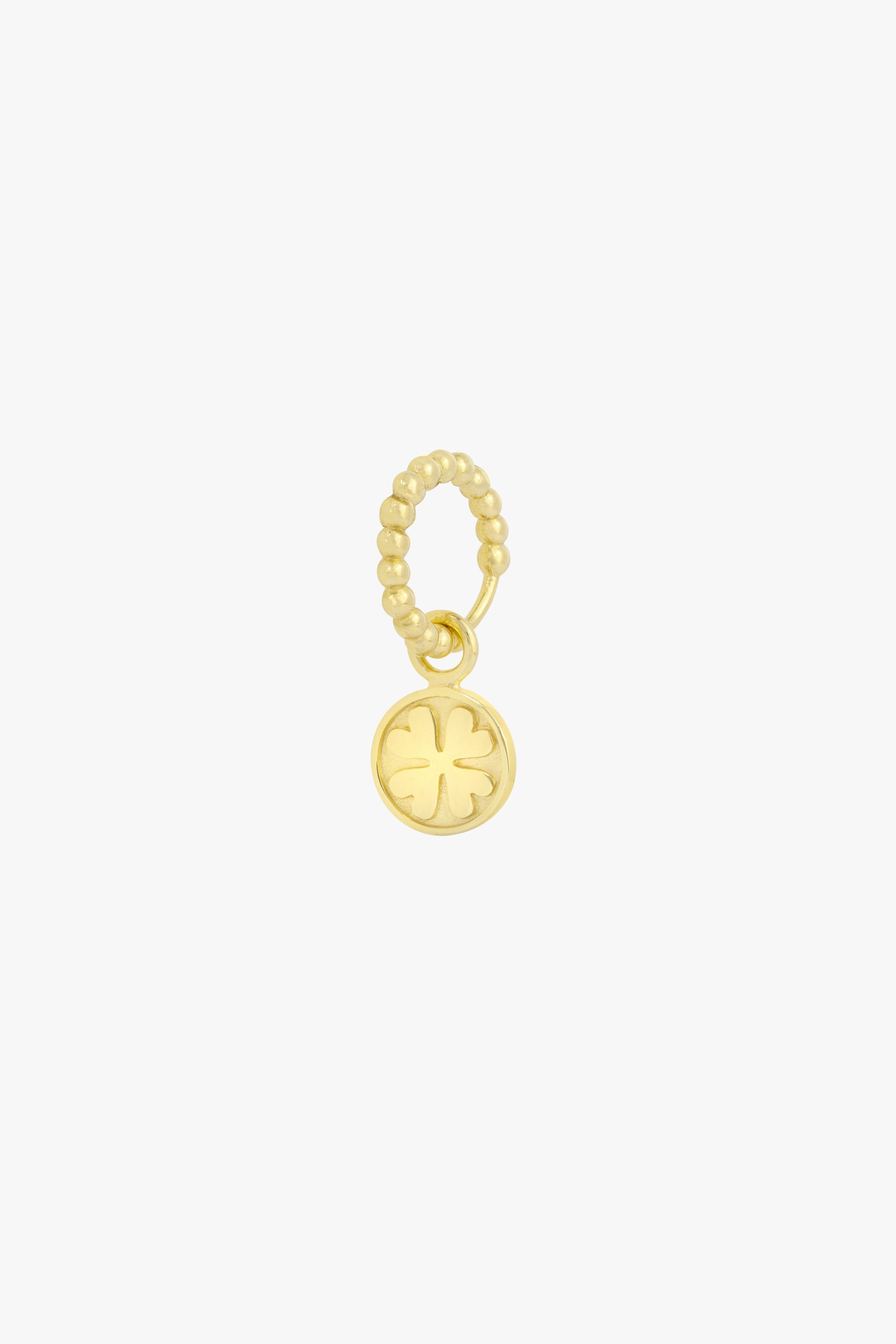 Clover club coin earring gold plated-abc